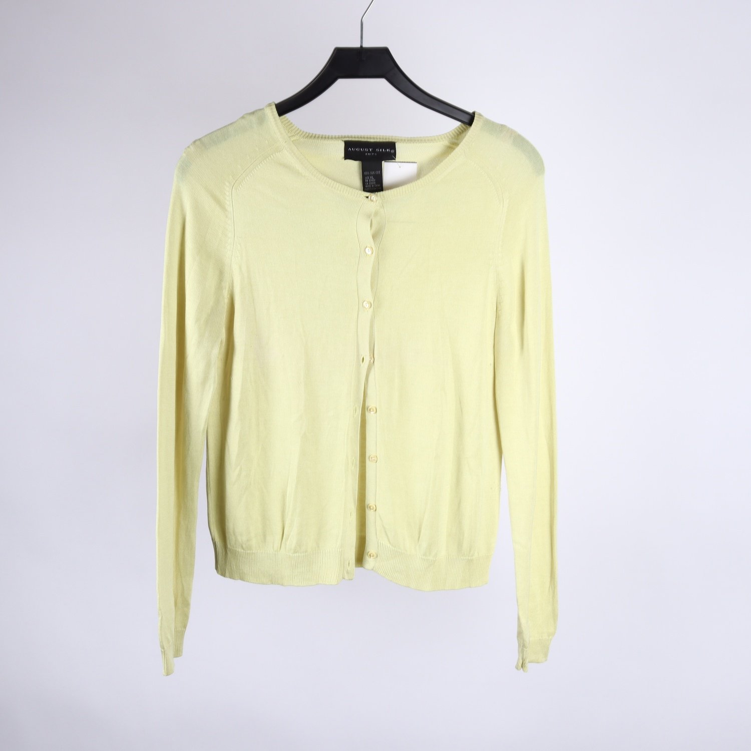 Kofta, August silk, gul, silke, stl. XL