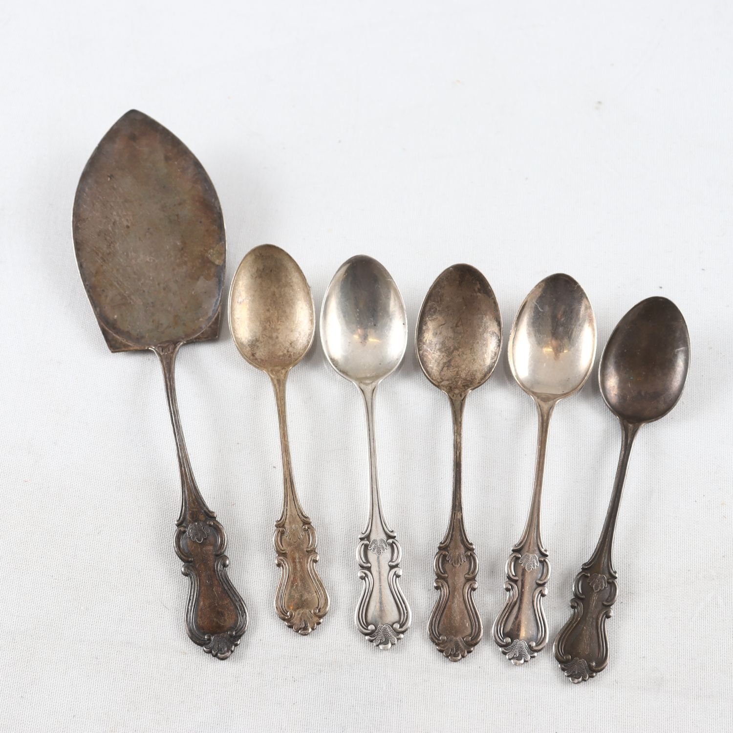 Serveringssked, kaffeskedar, silver, 830, Kultakeskus Oy, 6 st