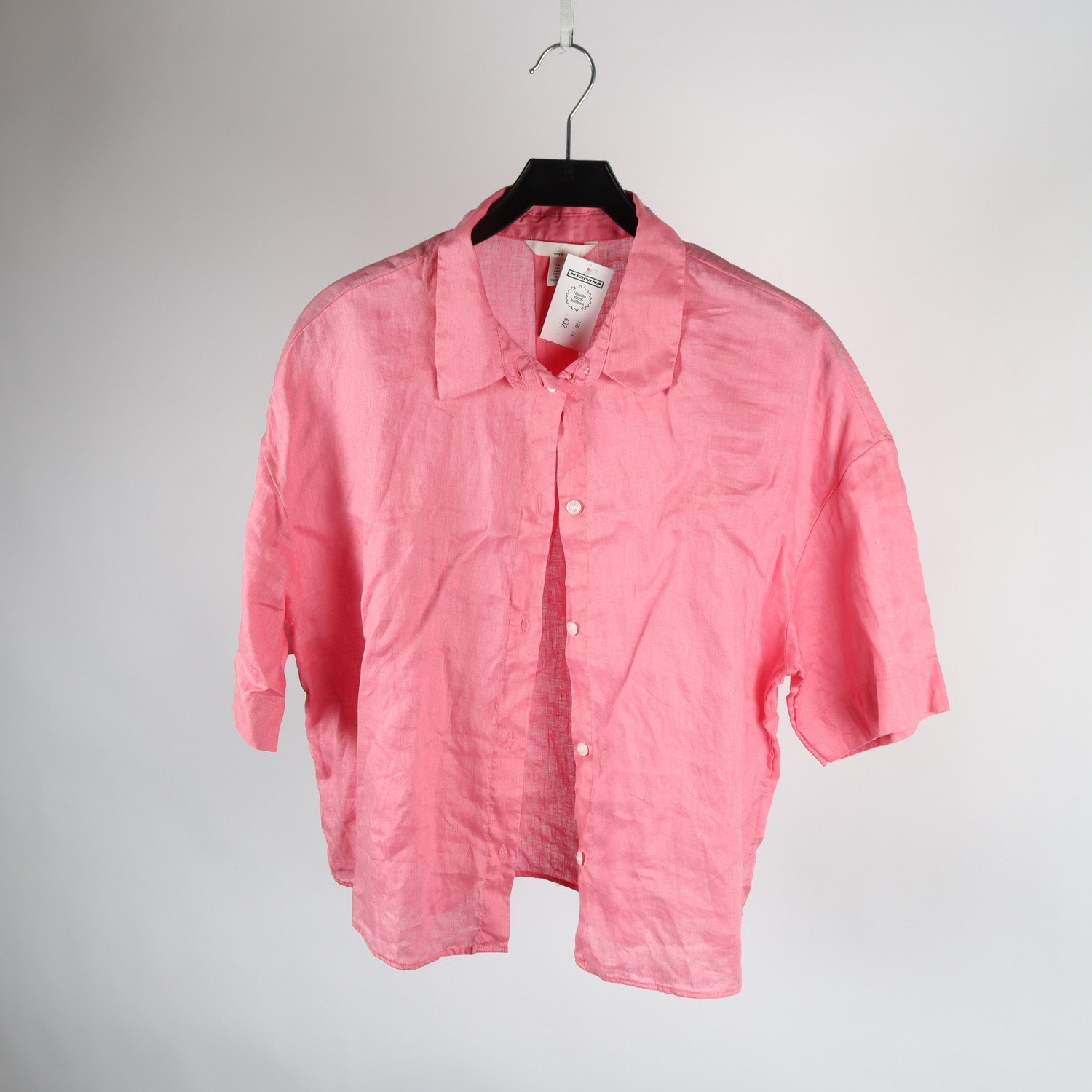 Blus, H&M, rosa, lin, stl. L