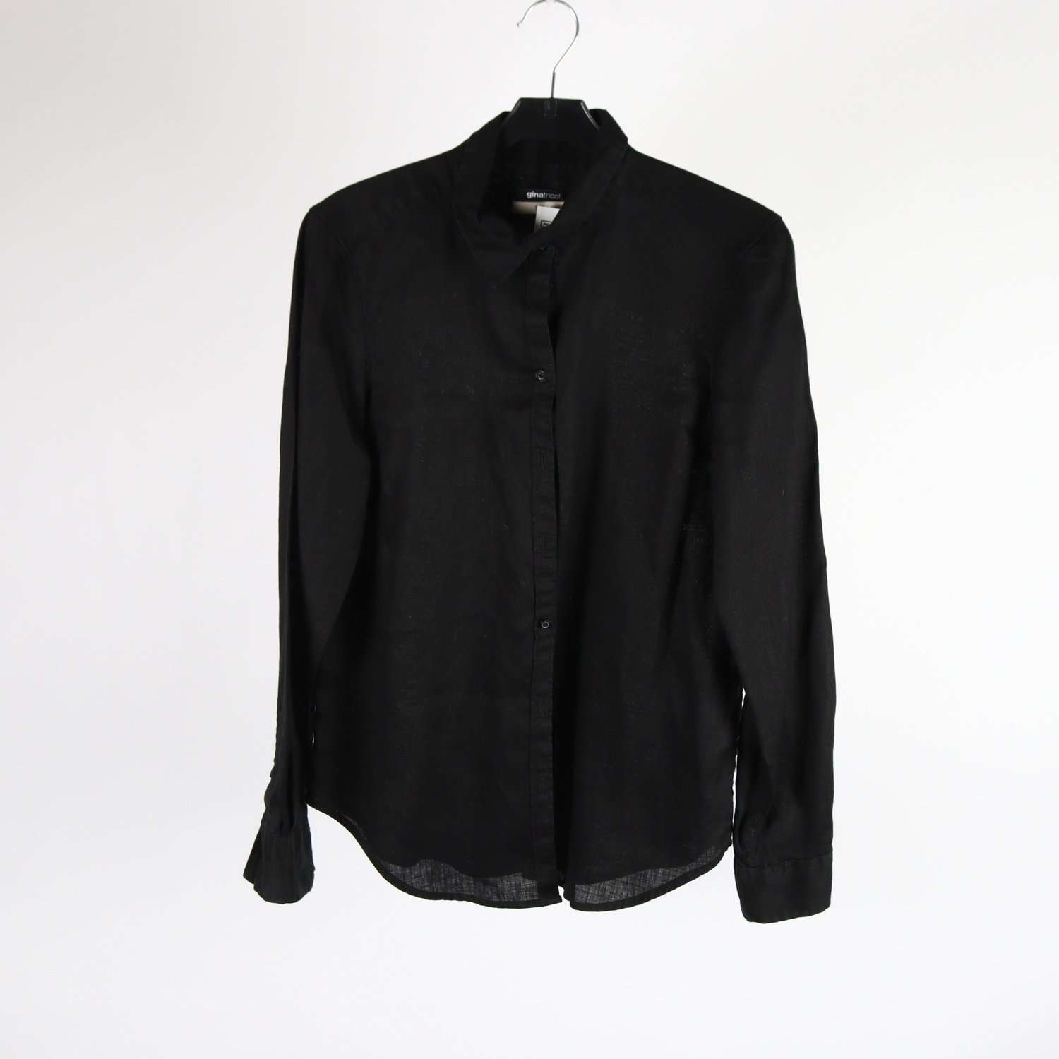 Blus, Ginatricot, svart, lin, stl. 36