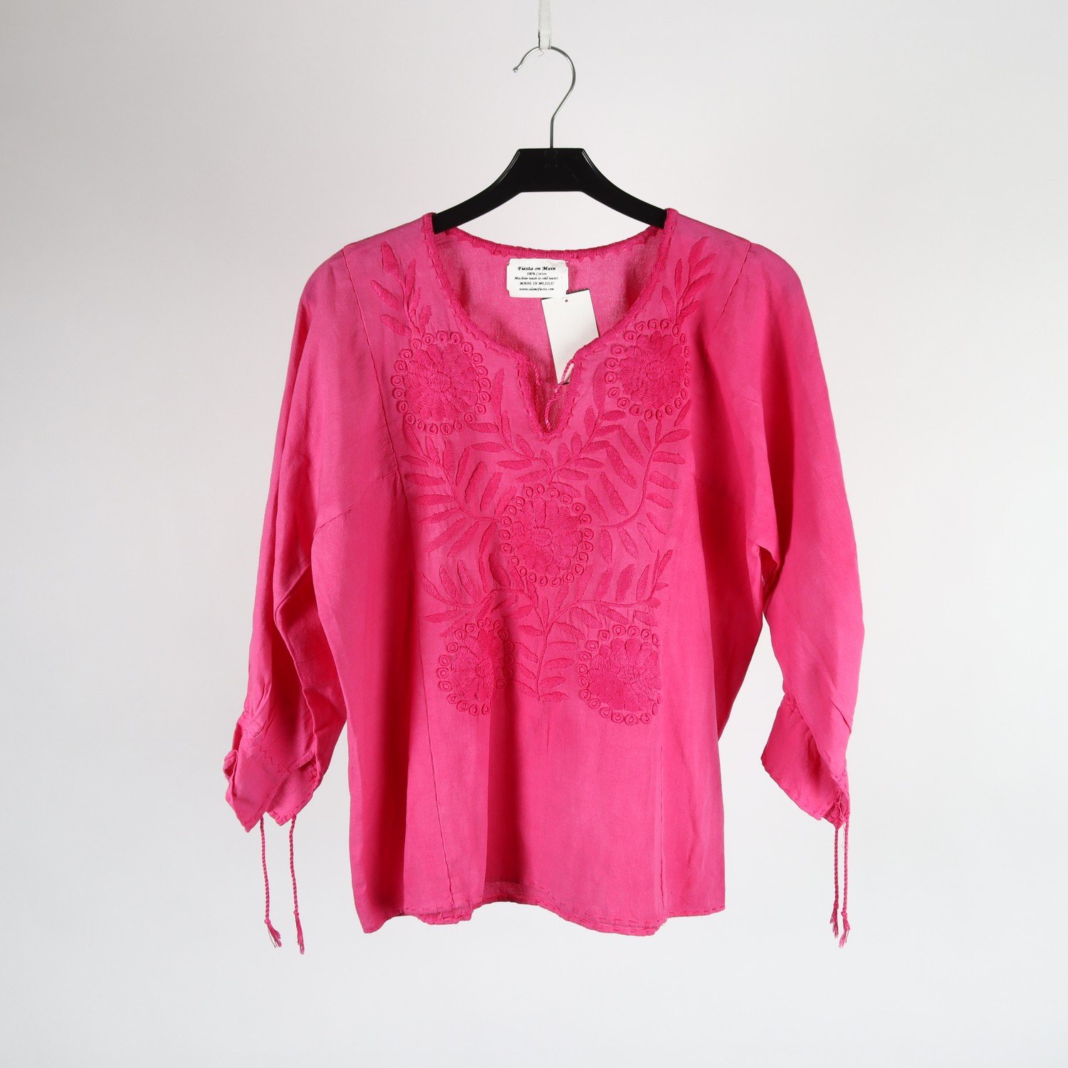 Blus, Fiesta on Main, rosa, broderad, stl. ca. M