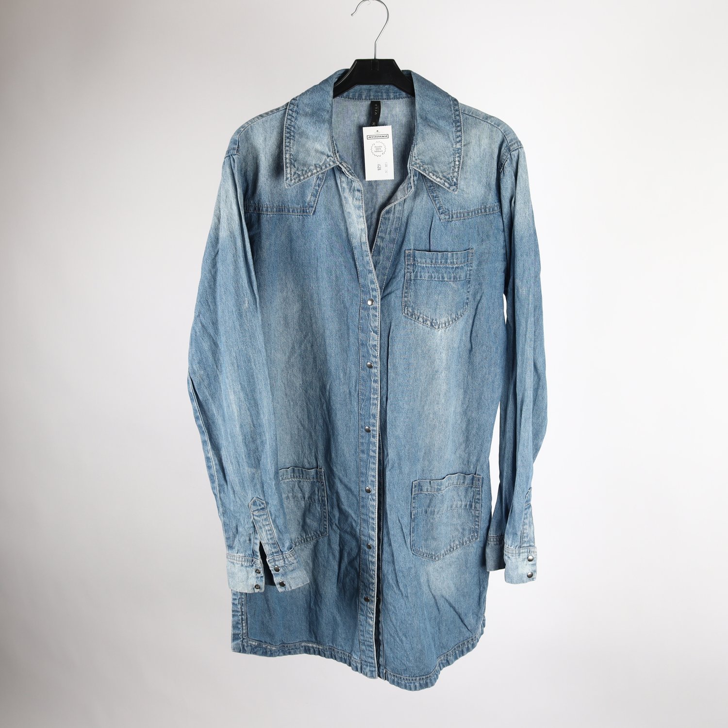 Klänning, Vila, blå, jeans, stl. XL