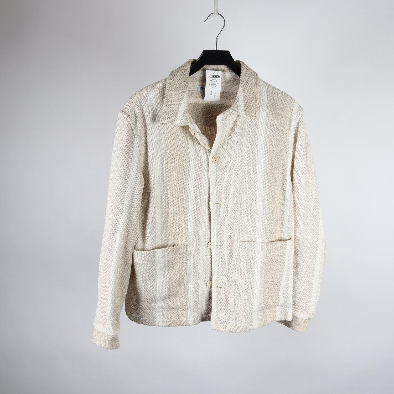 Jacka, Zara, beige, vit, stl. M