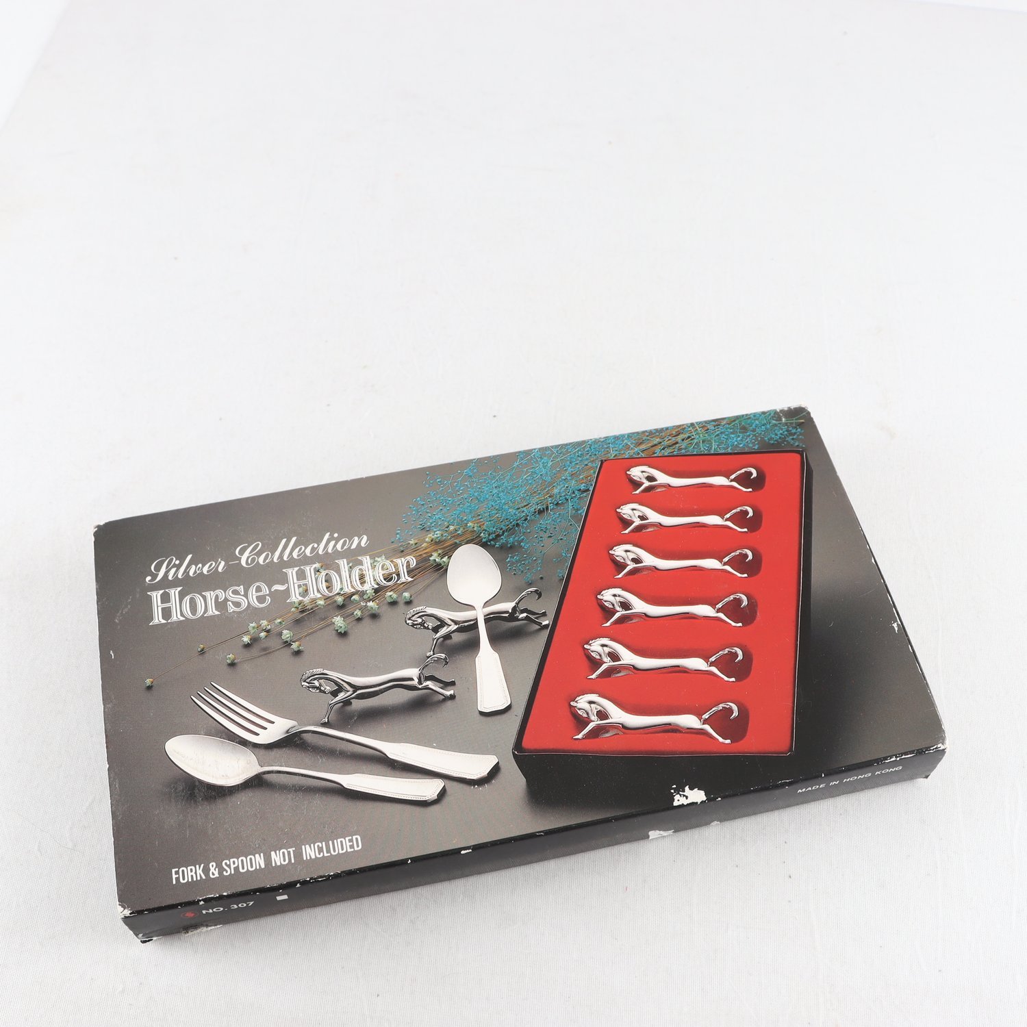 Knivlägg, nysilver, Hästar, 6 st.