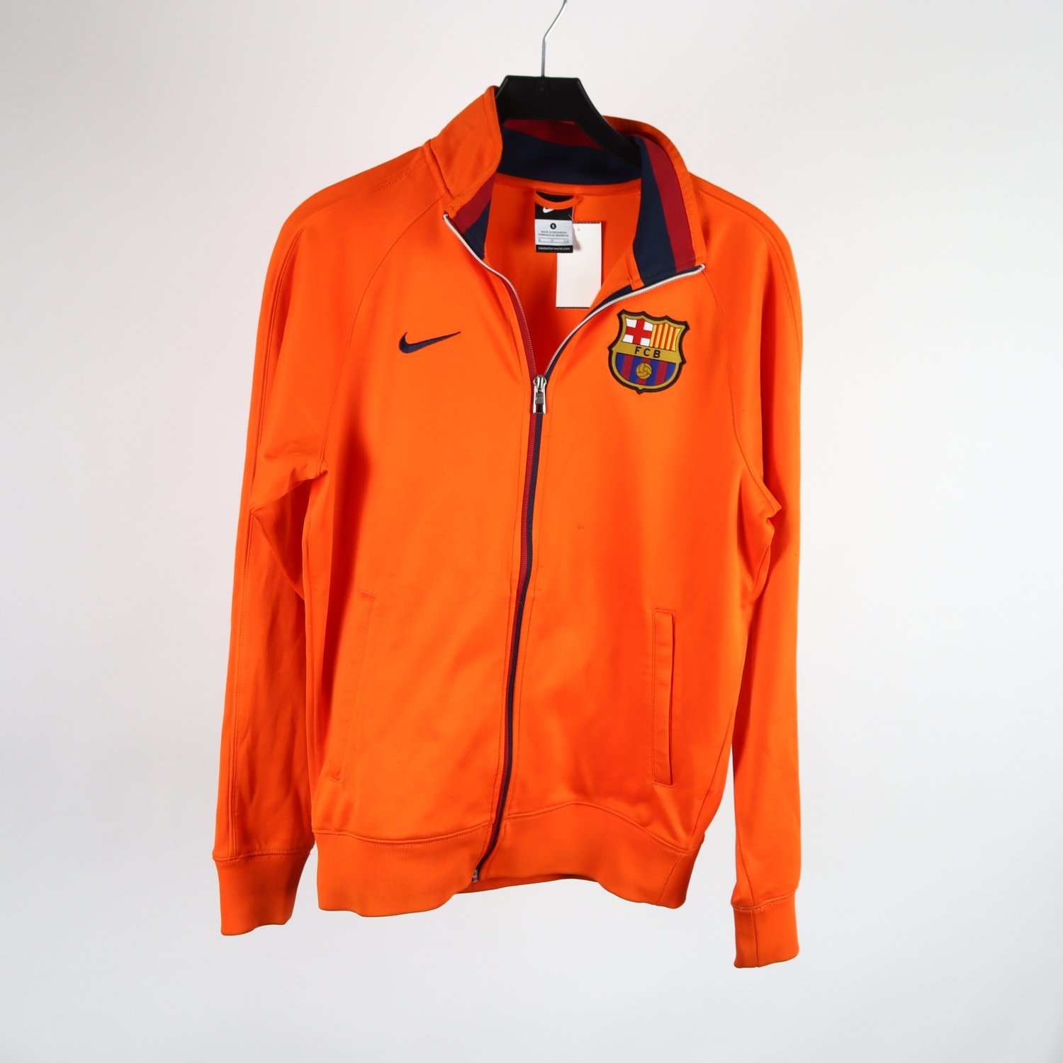 Träningsjacka, Nike, FCB, orange, stl. S