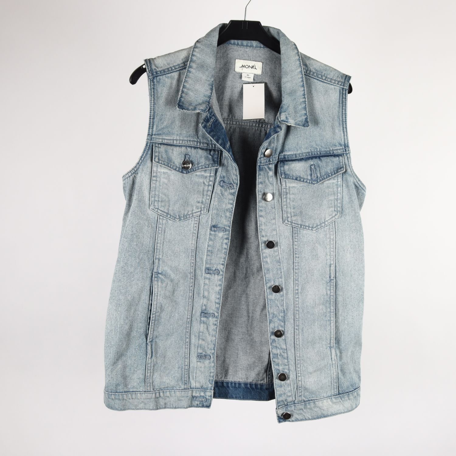 Väst, Monki, blå, jeans, stl. XS
