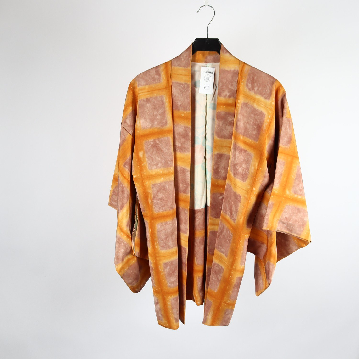 Kimono, orange, lila, stl. one size
