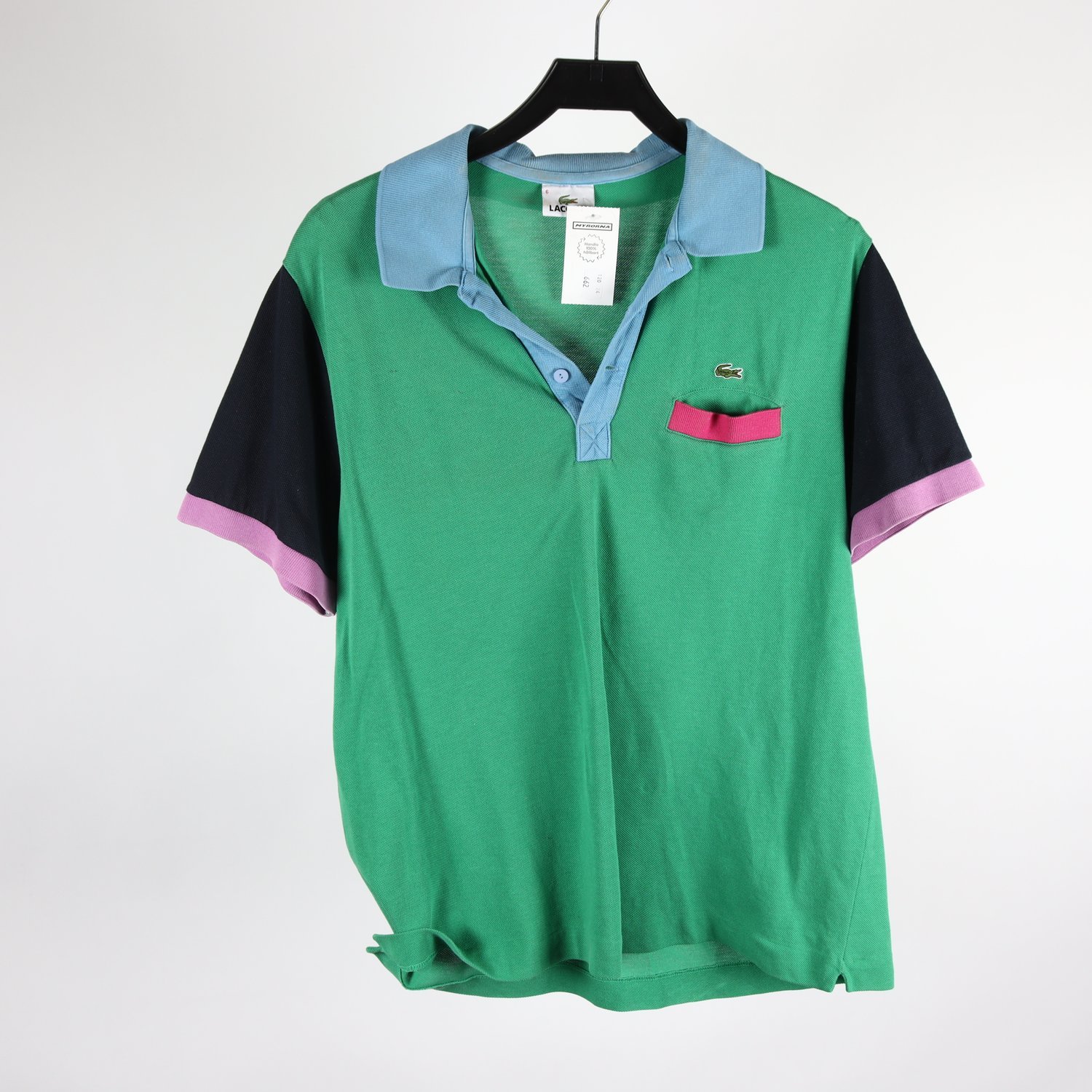 Piké, Lacoste, blå, grön, stl. 6
