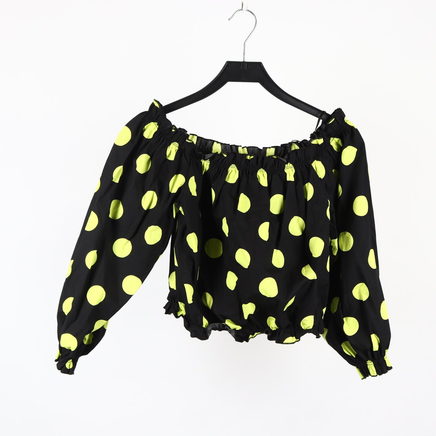 Blus, Guess, svart, prickig, stl. S