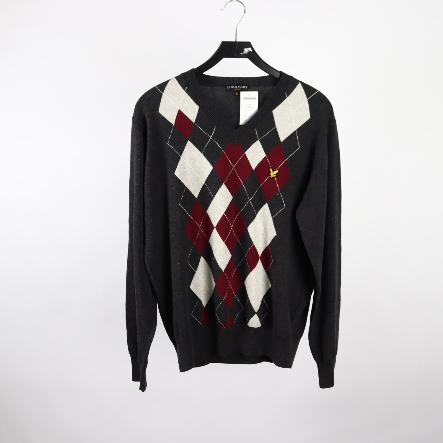 Tröja, Lyle & Scott, grå, mönstrad, stl. XL