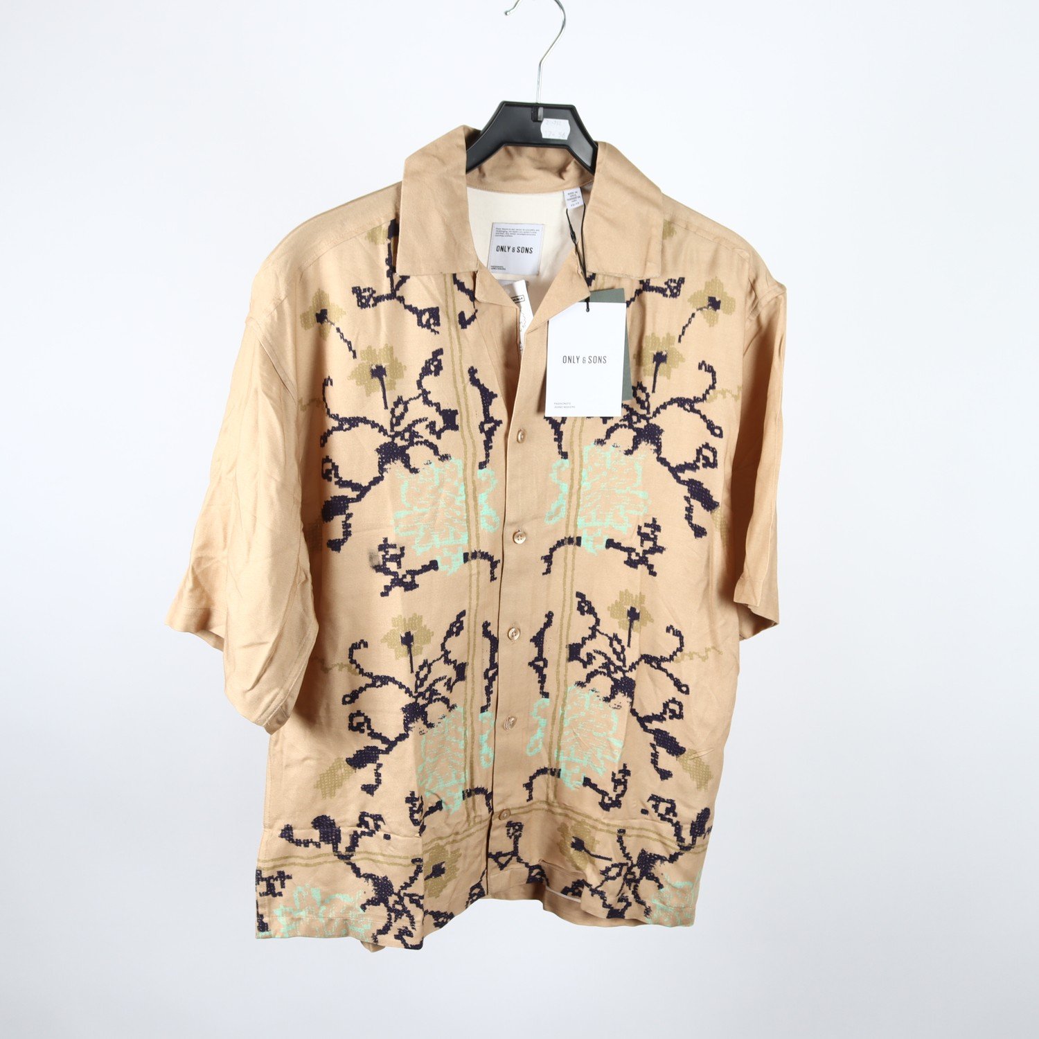 Skjorta, Only & Sons, brun, stl. XS