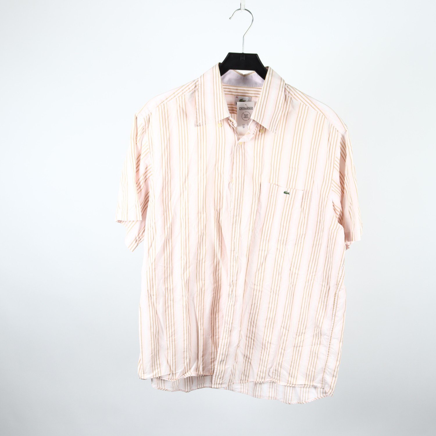 Skjorta, Lacoste, rosa, beige, stl. 43