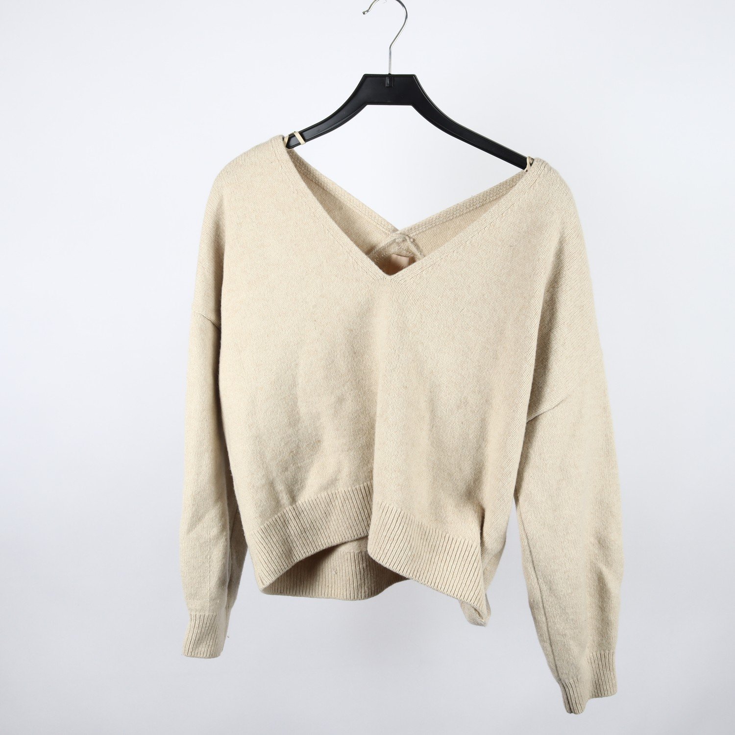 Tröja, H&M, benvit, ull, stl. XL