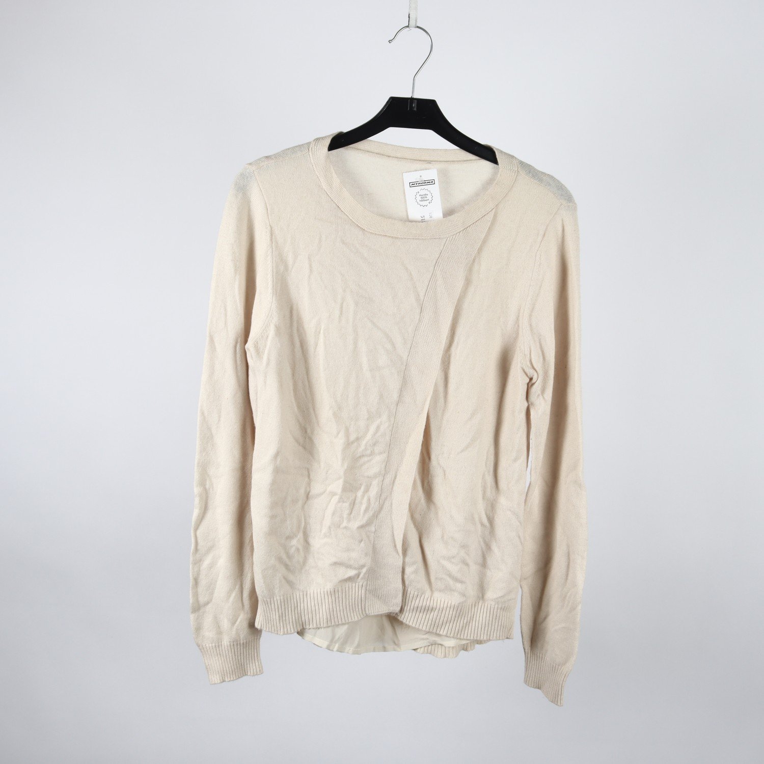 Tröja, Okänd, benvit, ull, cashmere, silke, stl. M