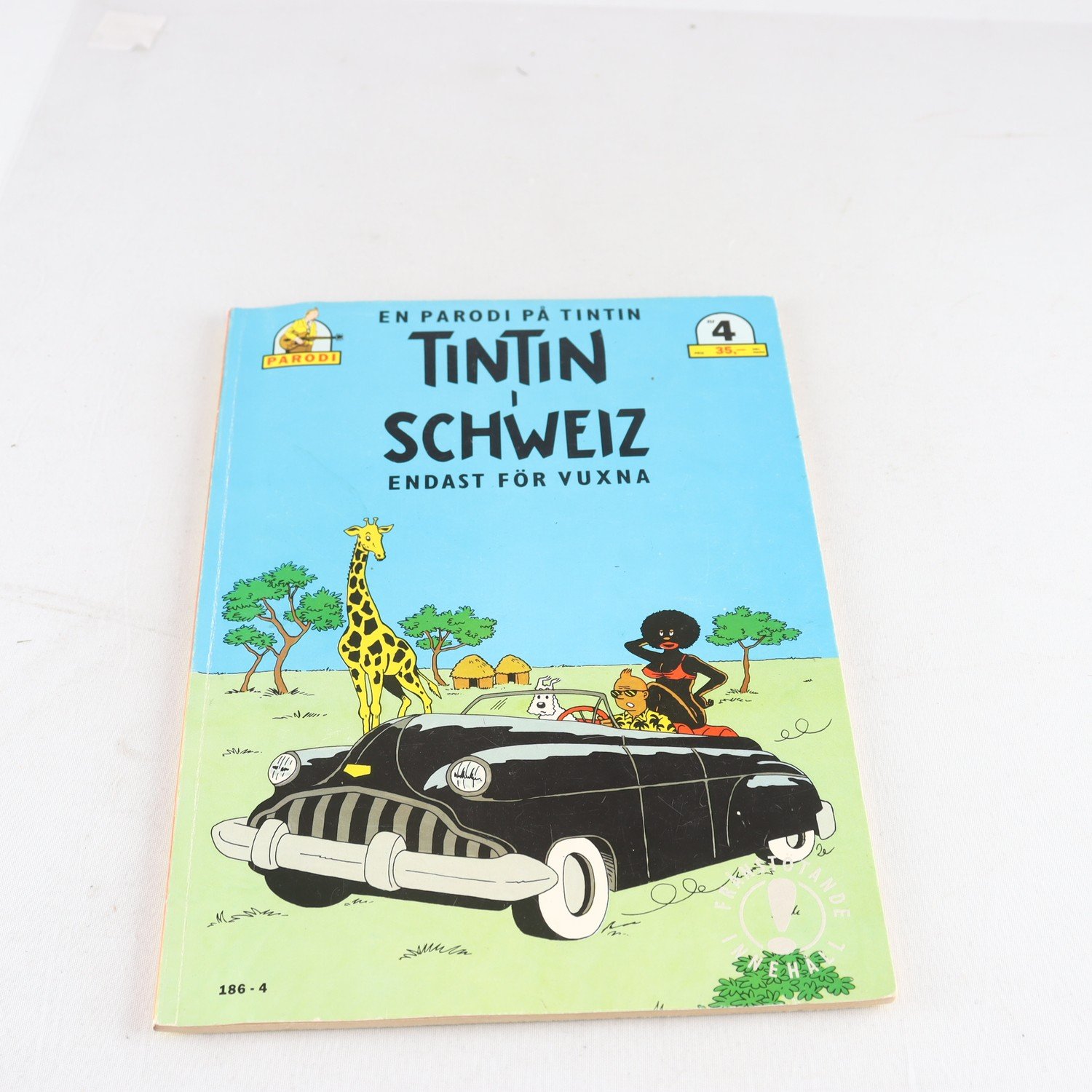 Serie, Tintin i Schweiz, En parodi på tintin, första upplagan