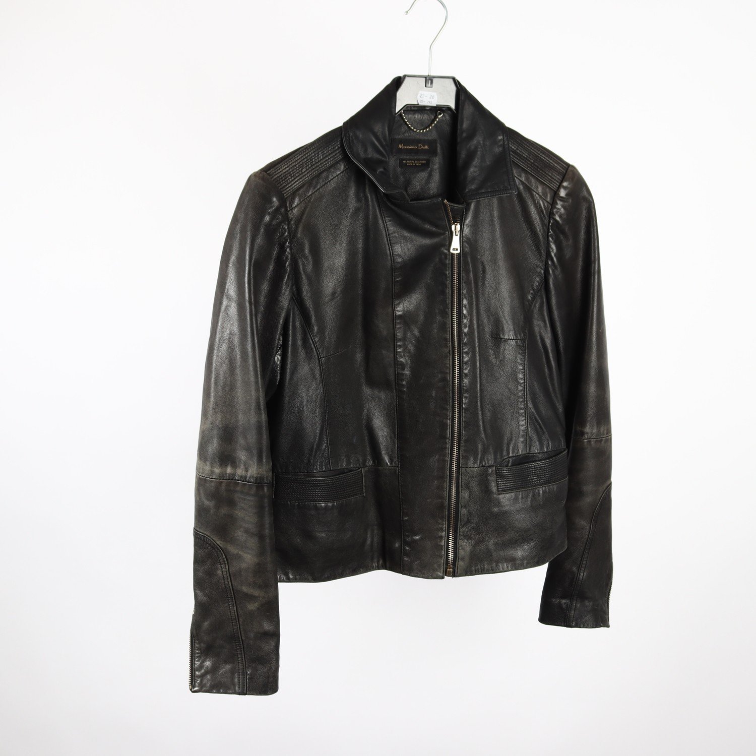 Skinnjacka, Massimo Dutti, läder, stl, M
