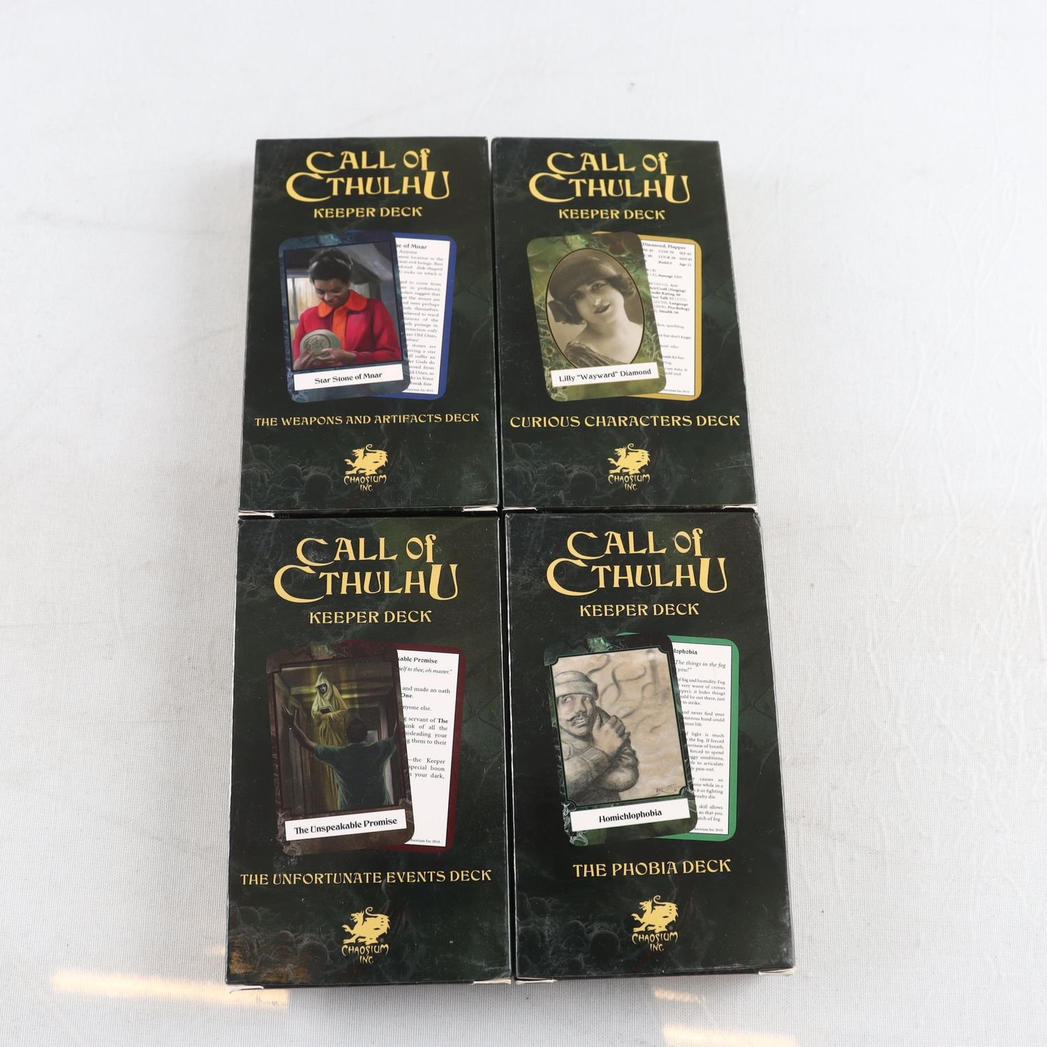 Kortlekar till rollspel, Call of cthulhu, 4 st