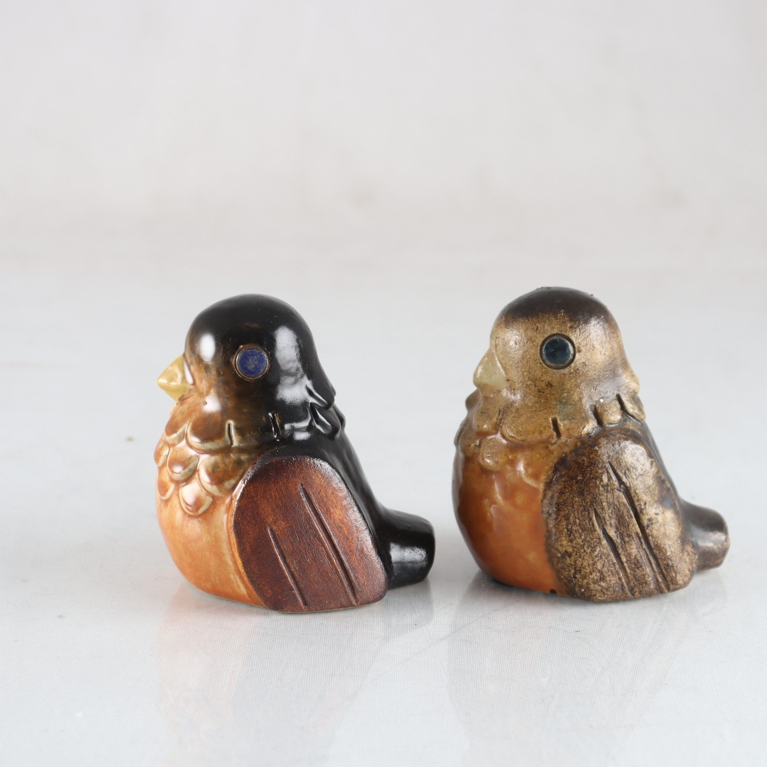 Figuriner, keramik, fåglar, William Fischer, Ego, 2 st