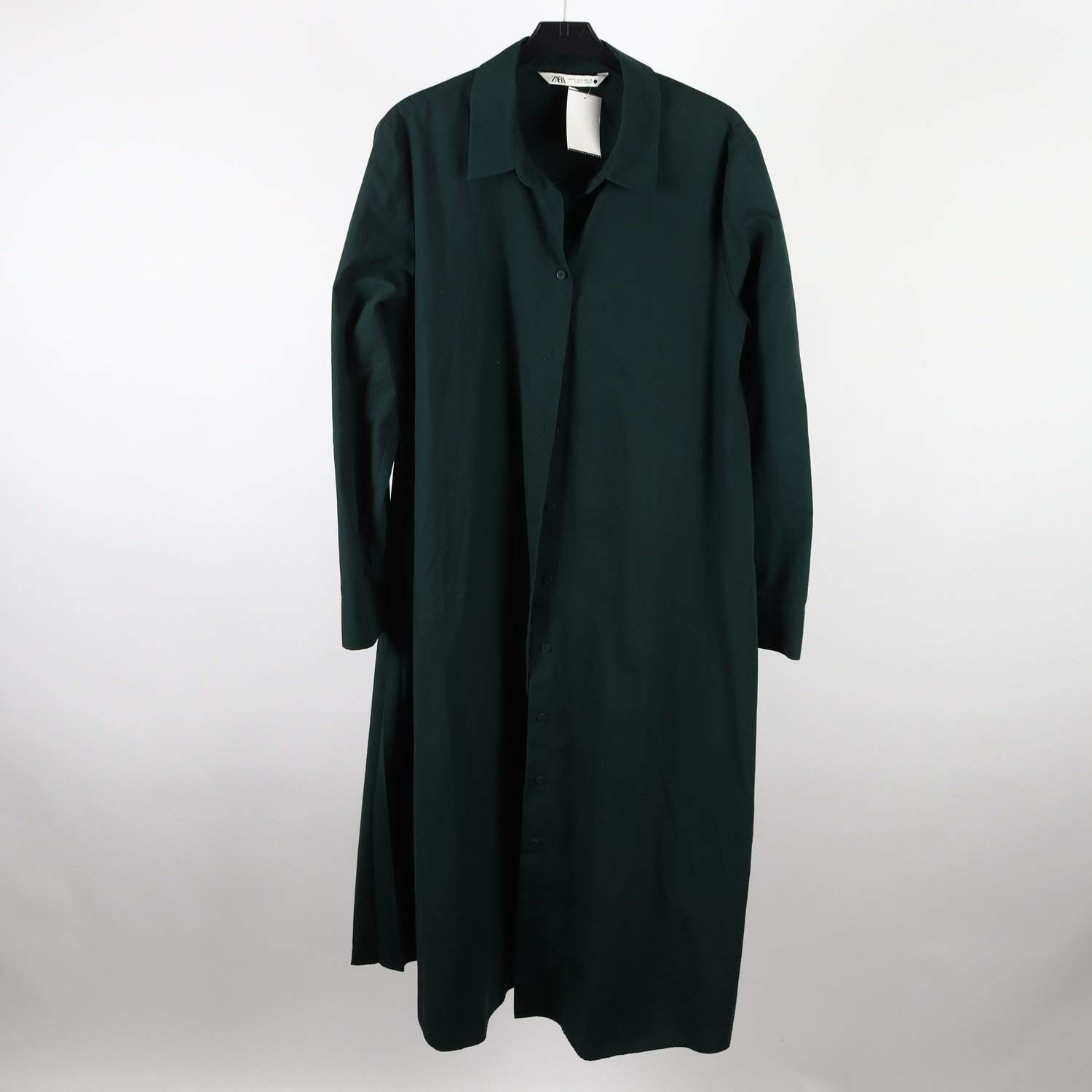 Klänning, Zara, grön, plisserad, stl. XL