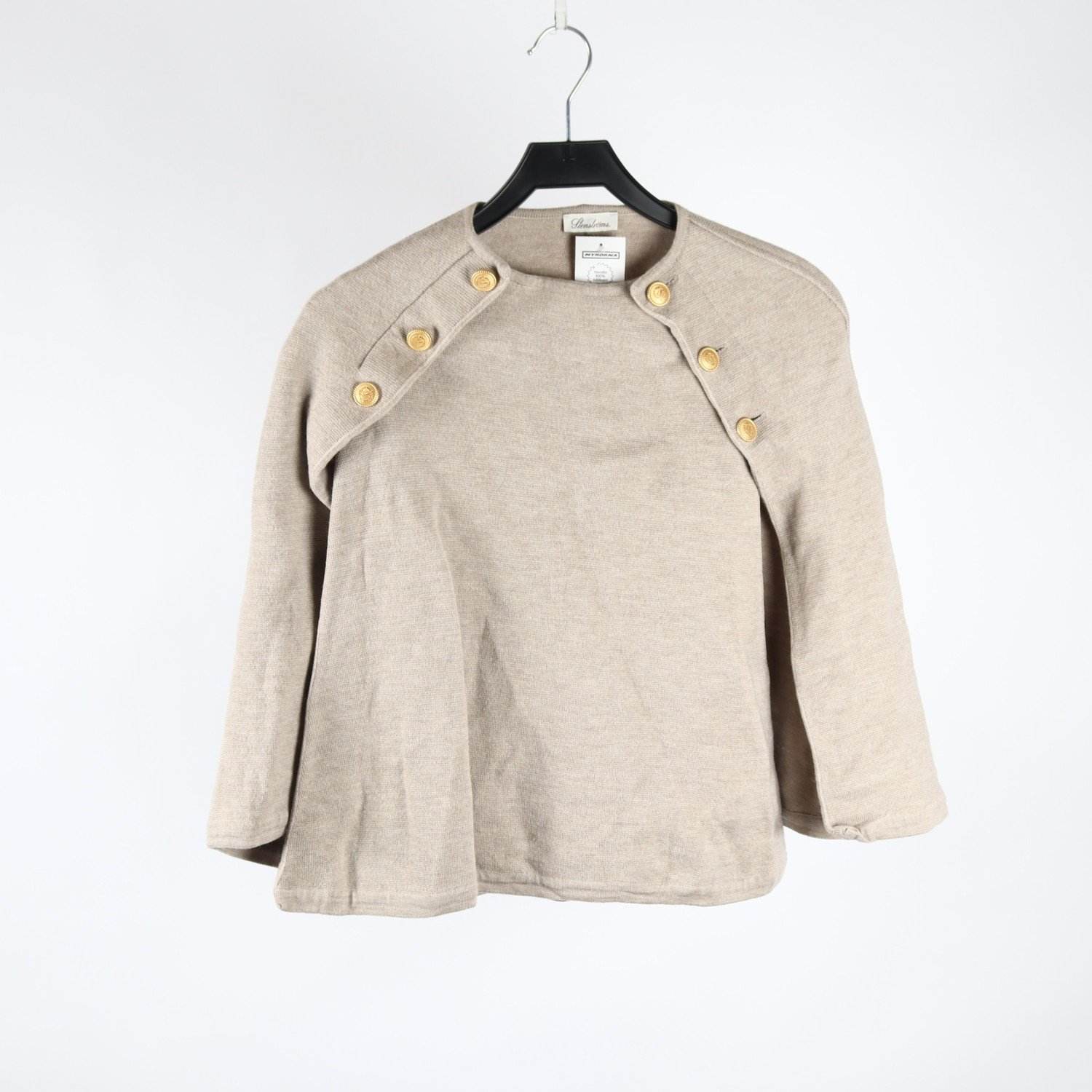 Tröja/poncho, Stenströms, beige, ull, stl. one size