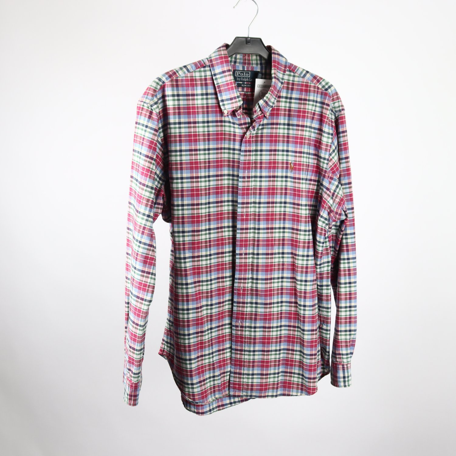 Skjorta, Polo Ralph Lauren, rutig, röd, grön, stl. XL