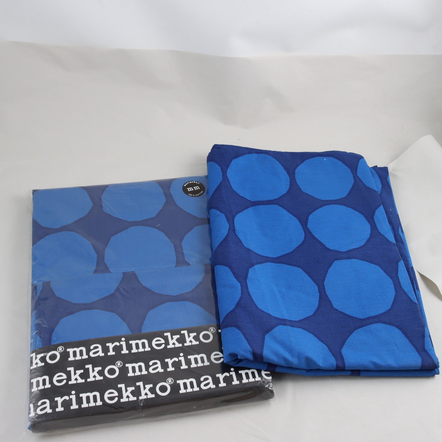 Påslakanset, 2-pack, Marimekko, blå, mönstrad, stl. 150×210 cm, 50×60 cm