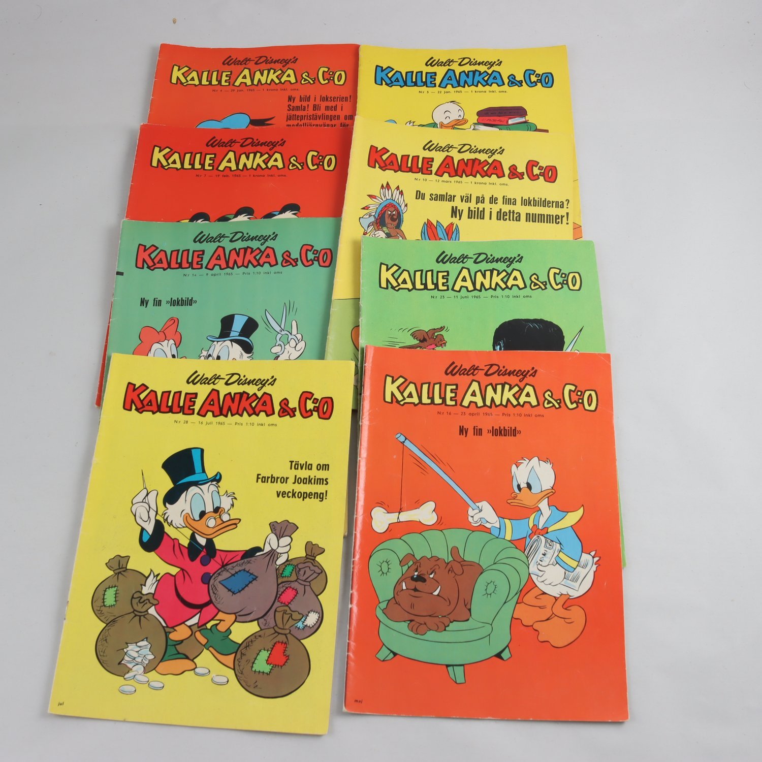 Kalle Anka & C:o, 15 nummer från år 1965