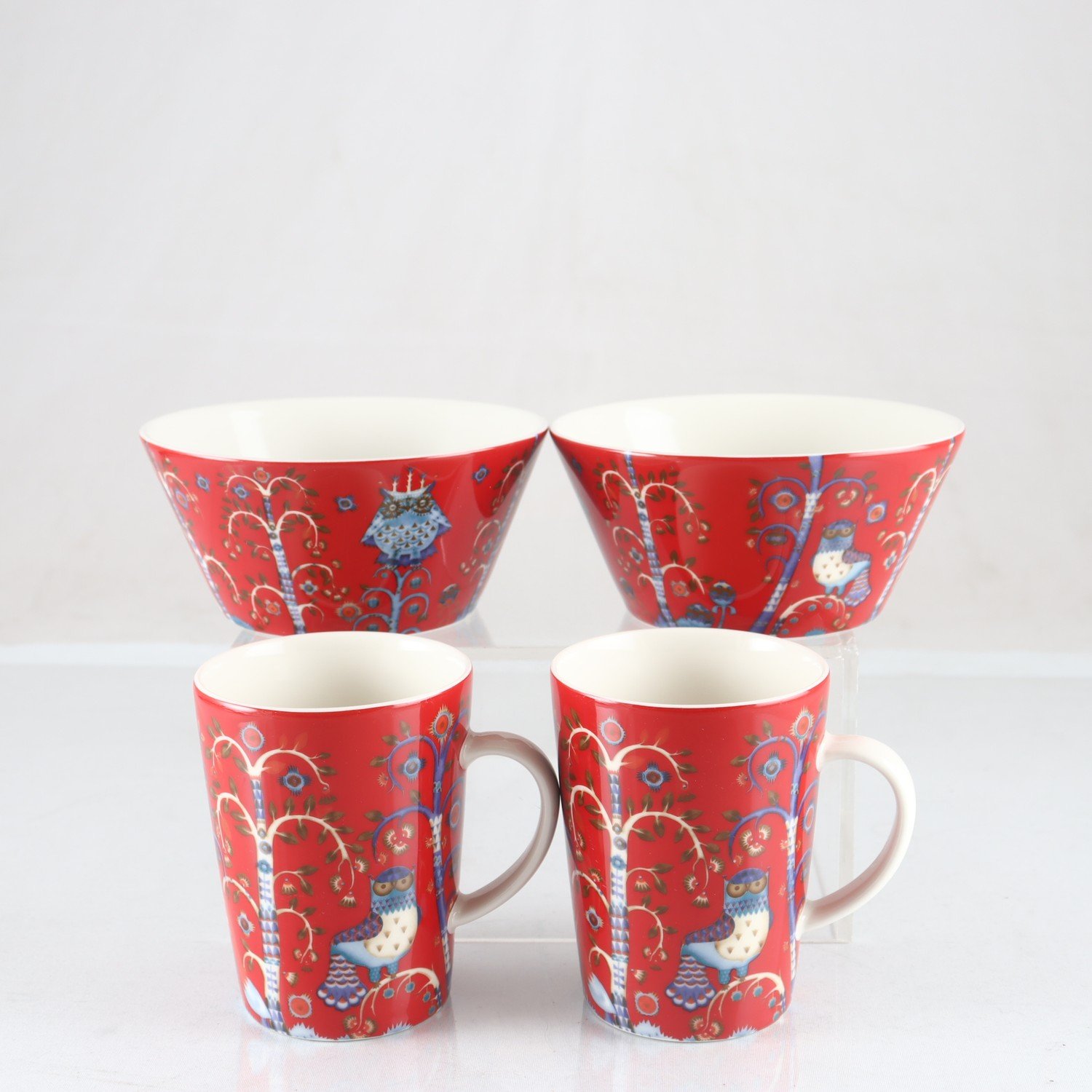Muggar, skålar, Taika, Heikki Orvola, Iittala. Samfraktas ej.