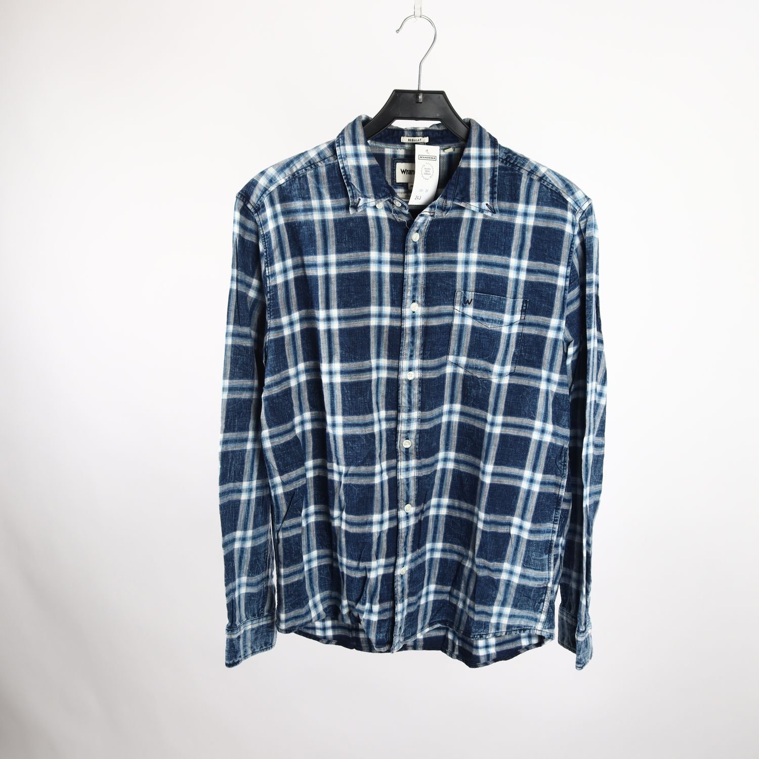 Skjorta, Wrangler, blå, rutig, stl. M