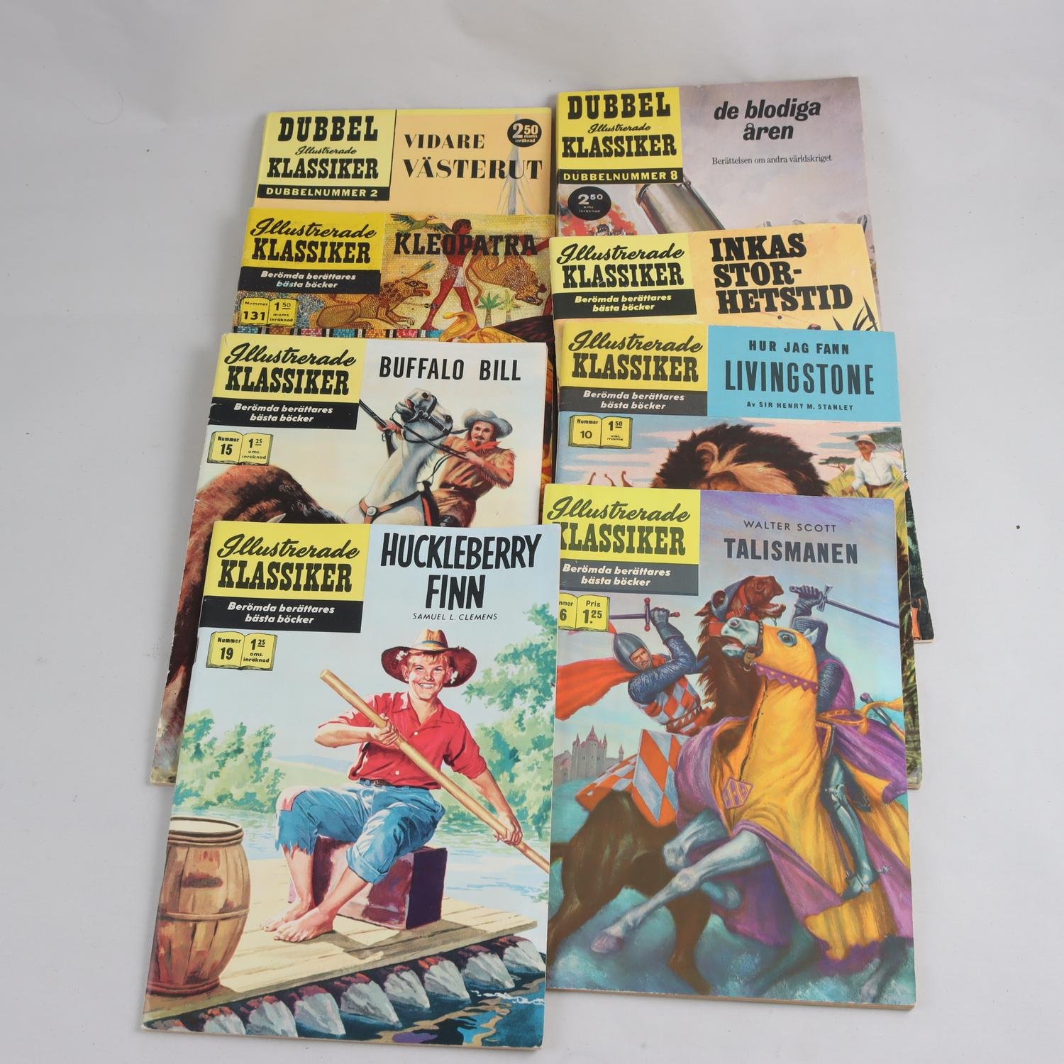 Illustrerade klassiker, 19 nummer, tryckta sent 1960-tal