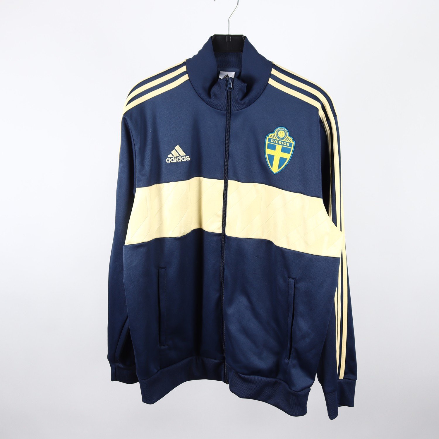 Sportjacka, Adidas, SFF, blå, gul. stl. XL