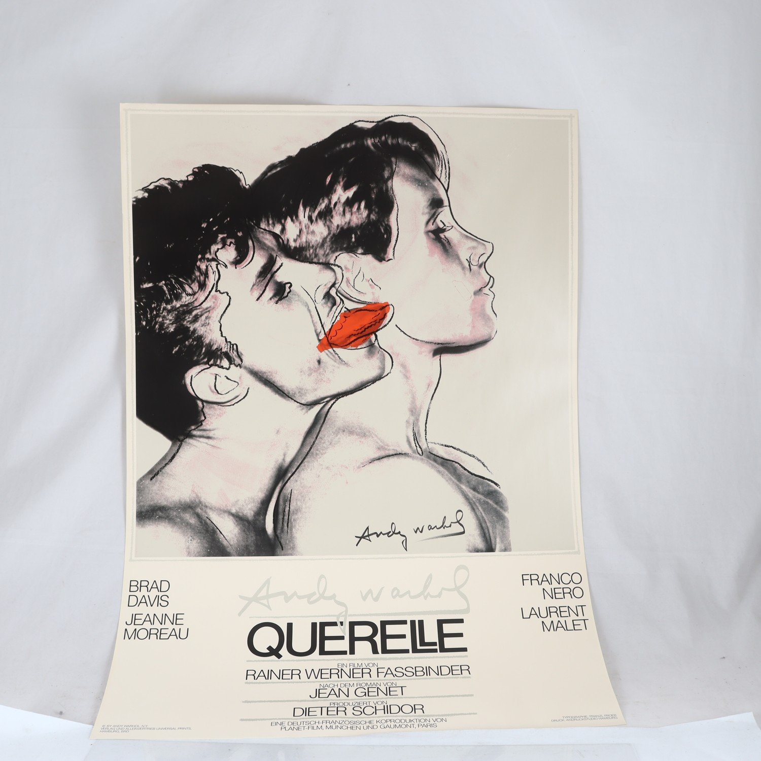 Affisch, Querelle, Andy Warhol, signerad i trycket. Samfraktas ej.