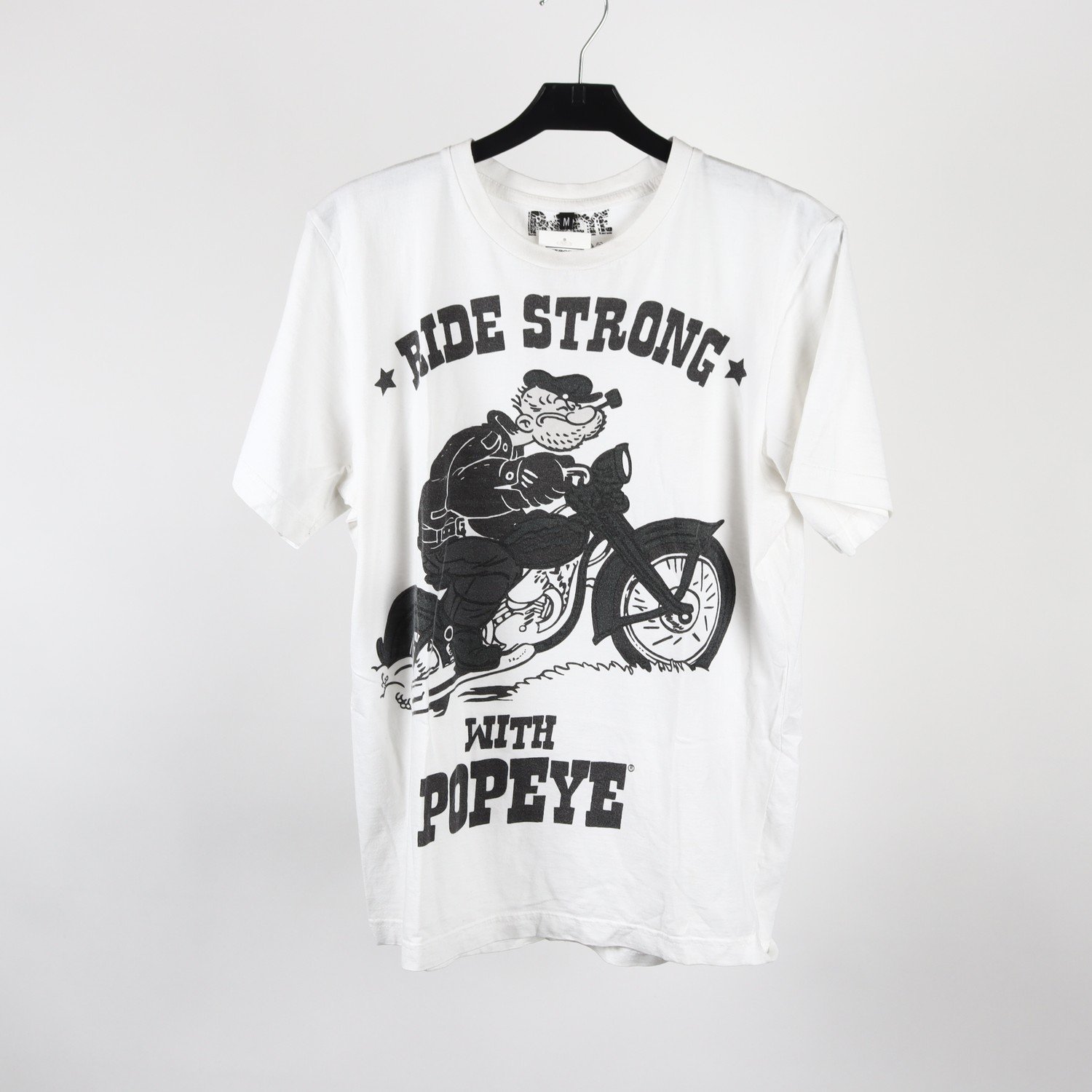 T-shirt, Popeye, vit, stl. M