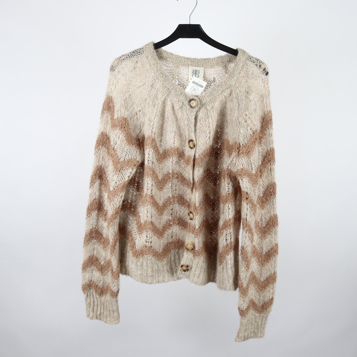 Kofta, Second Female, grå, stl. mohair, alpaca, stl. M