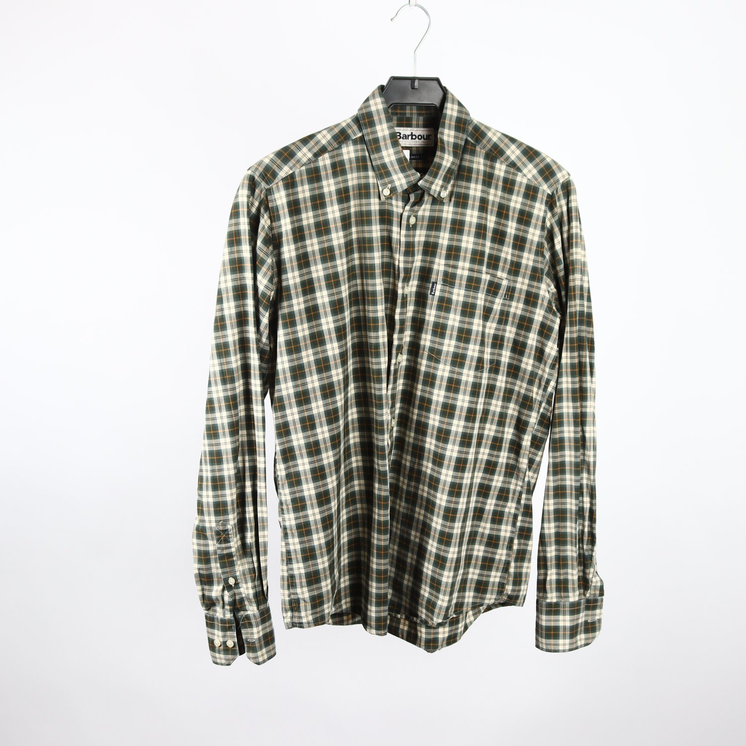 Skjorta, Barbour, grön, rutig, stl ca. S/M
