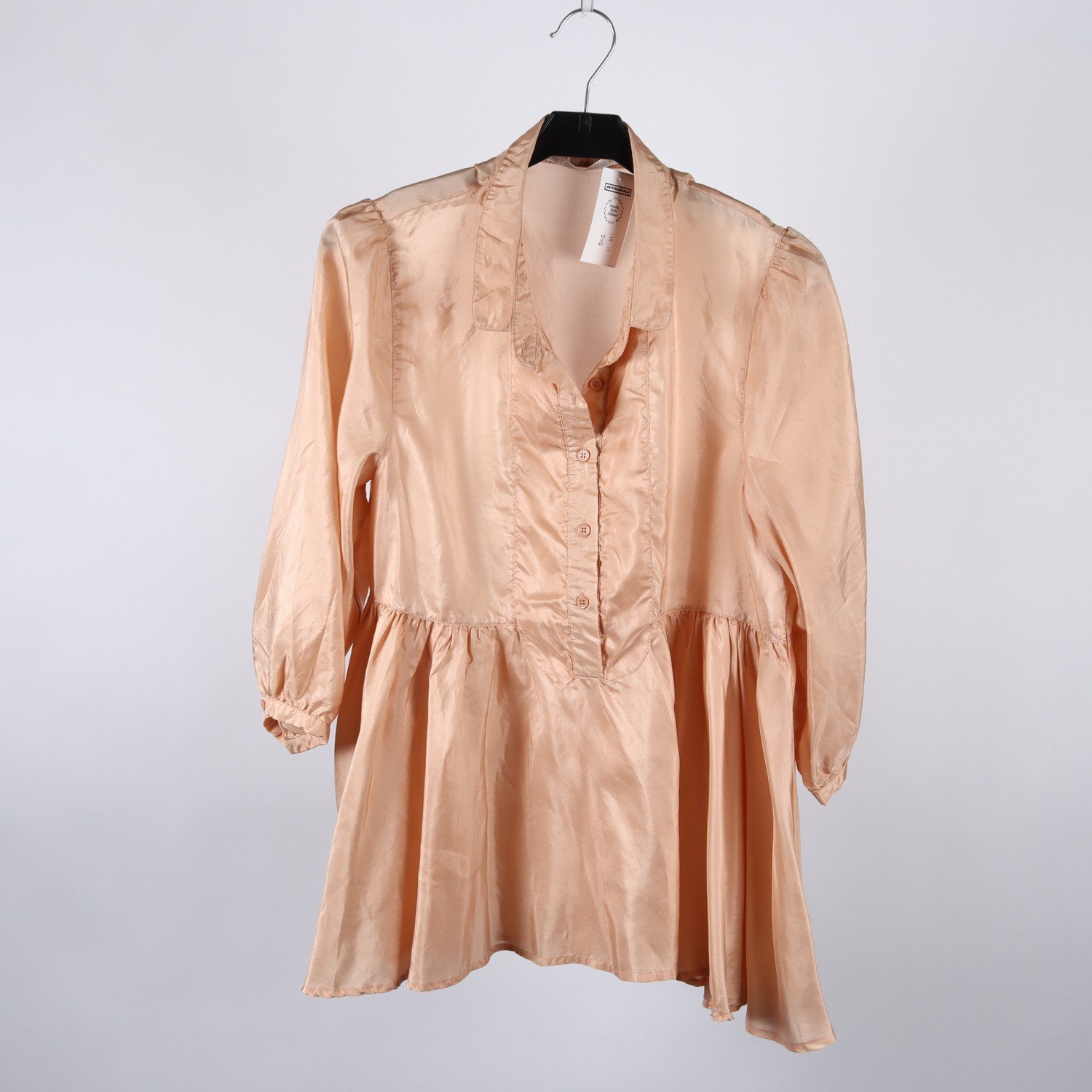 Blus, Custommade, beige, silke, stl. 38