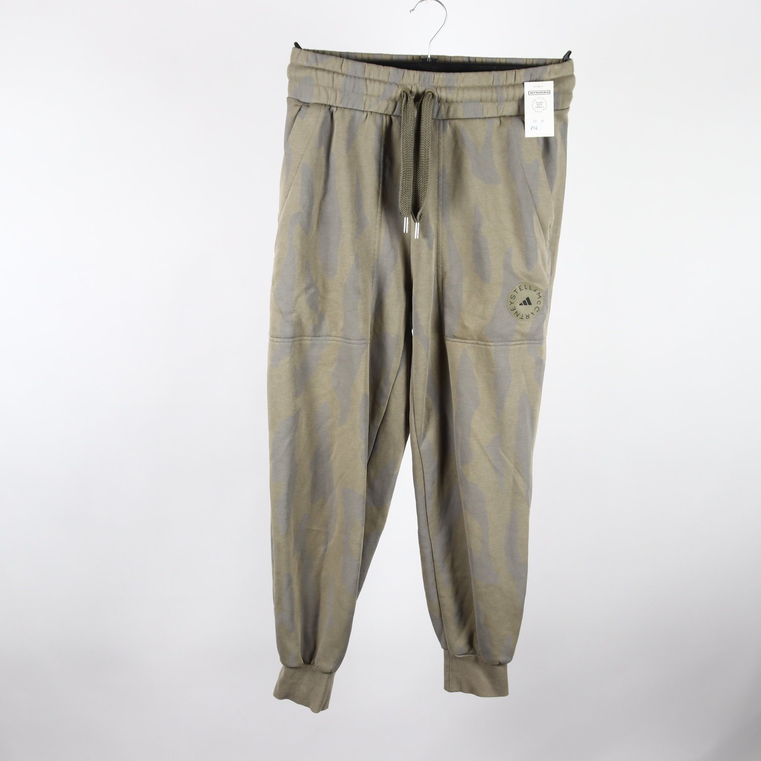 Joggingbyxor, Stella Mccartney x Adidas, grå, beige, mönstrad, stl. M