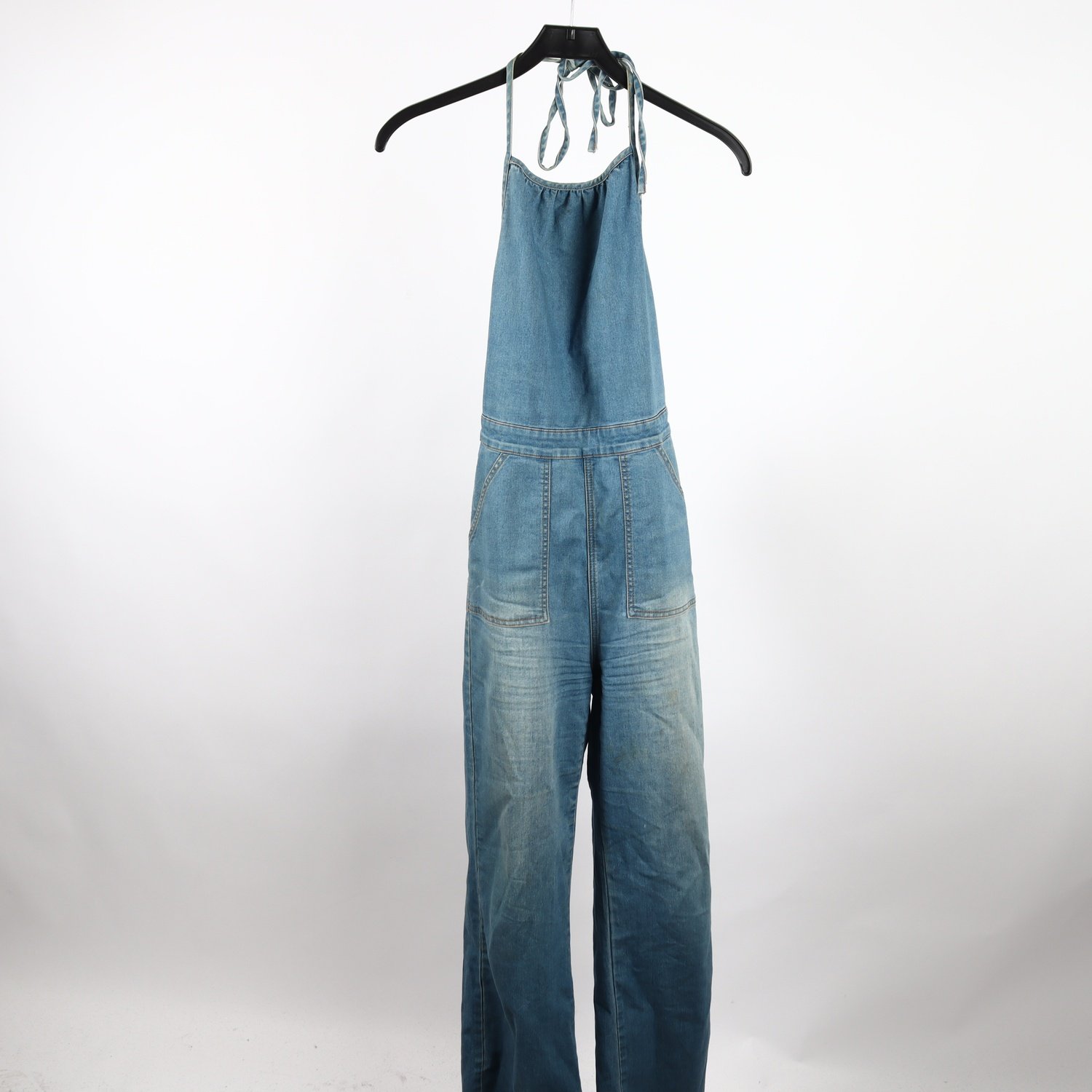 Byxdress, Minkpink, blå, jeans, stl. S