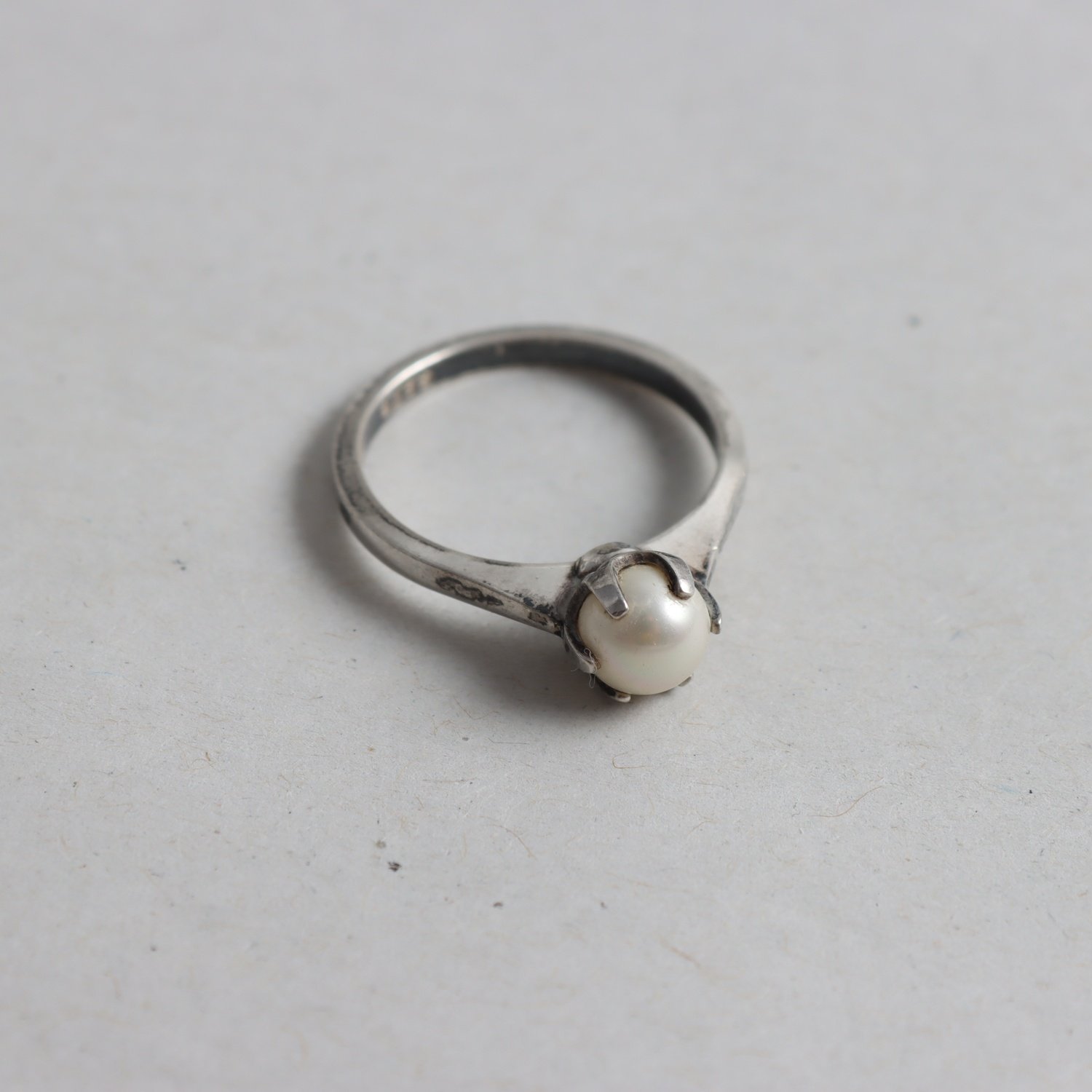 Ring, Silver, Pärla, Brv: 2,3g