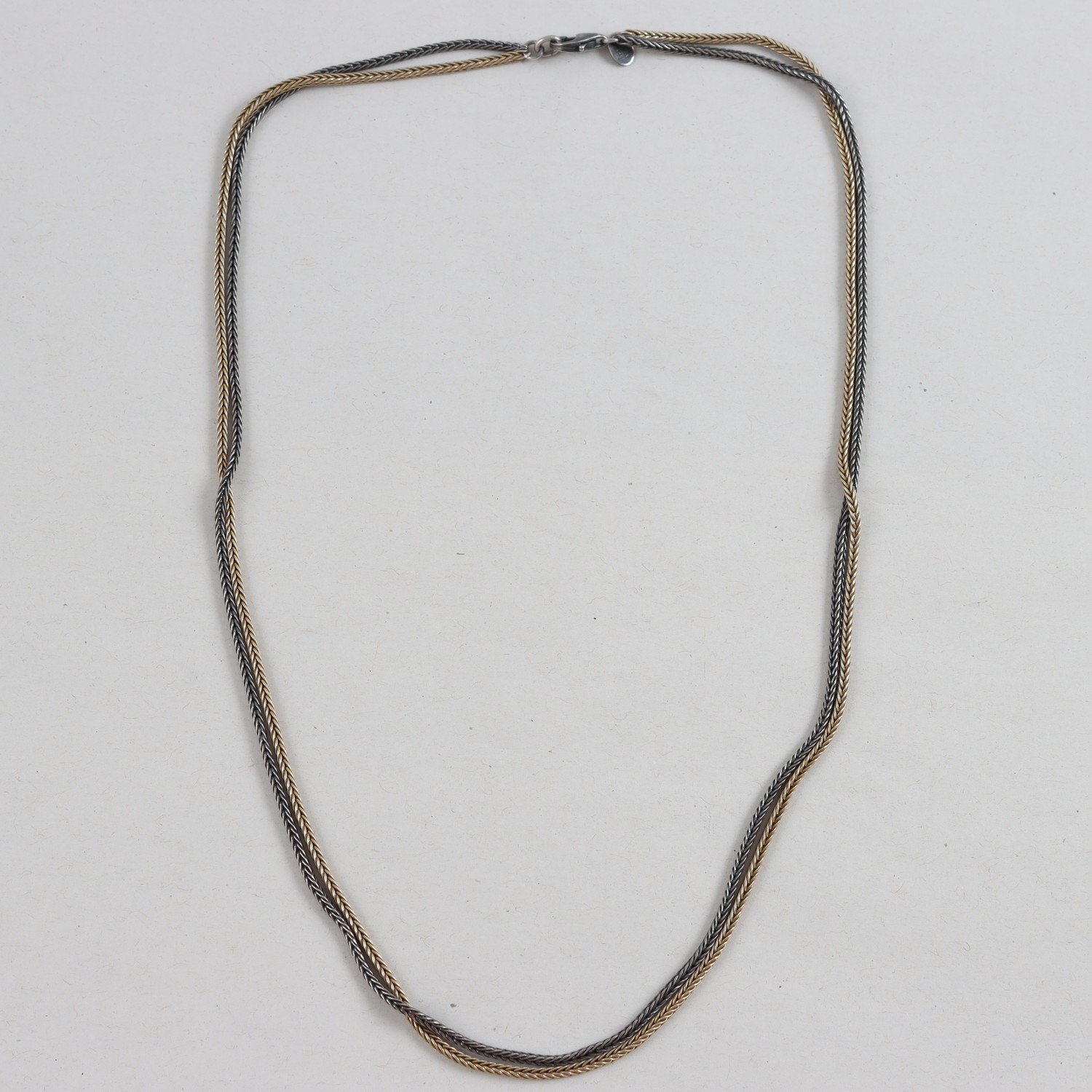 Halsband, silver, tvåfärgat, Vikt: 13,5g