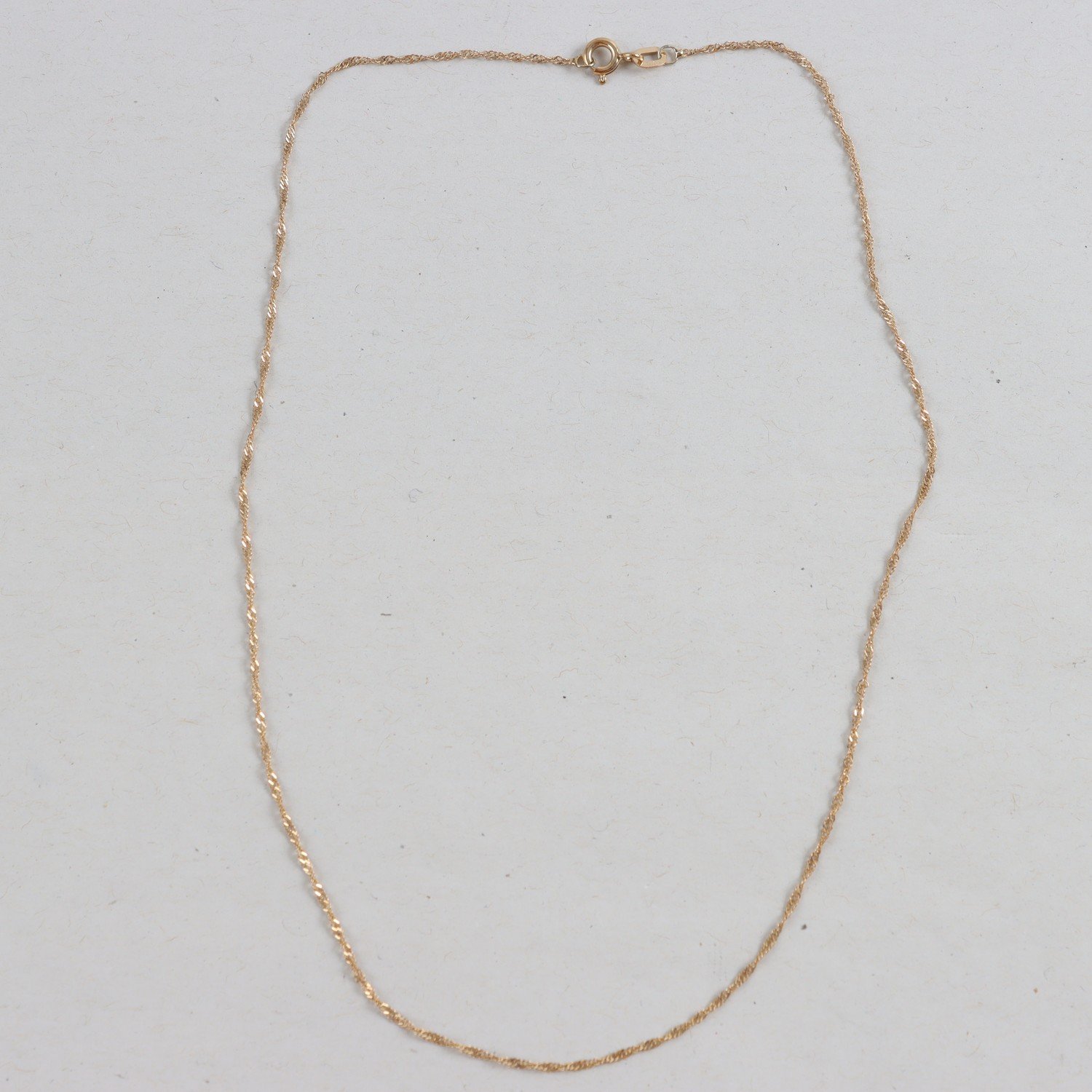Halskedja, singapore, guld 9K, vikt: 0,9g