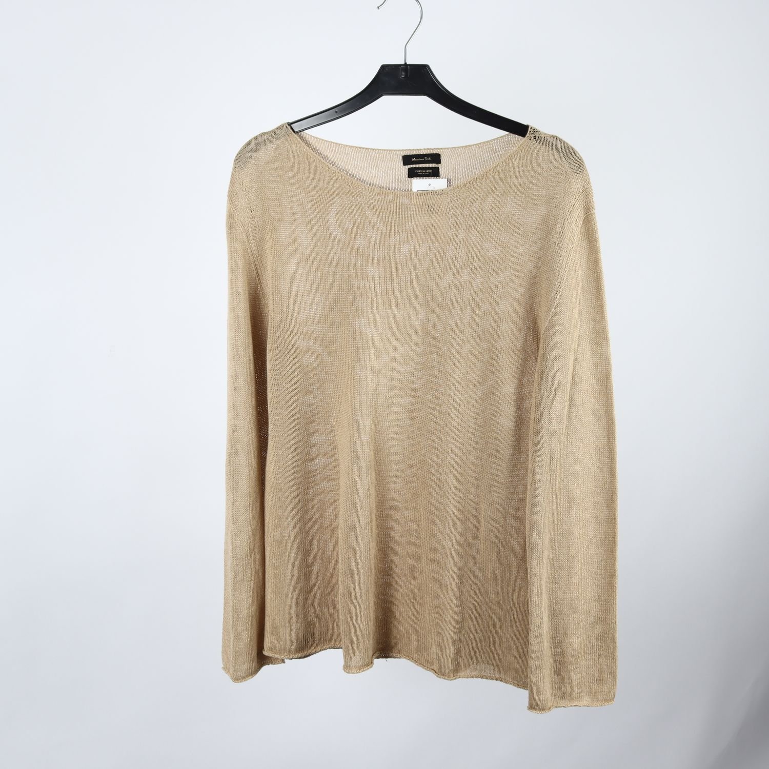 Tröja, Massimo Dutti, beige, lin, bomull, stl. S
