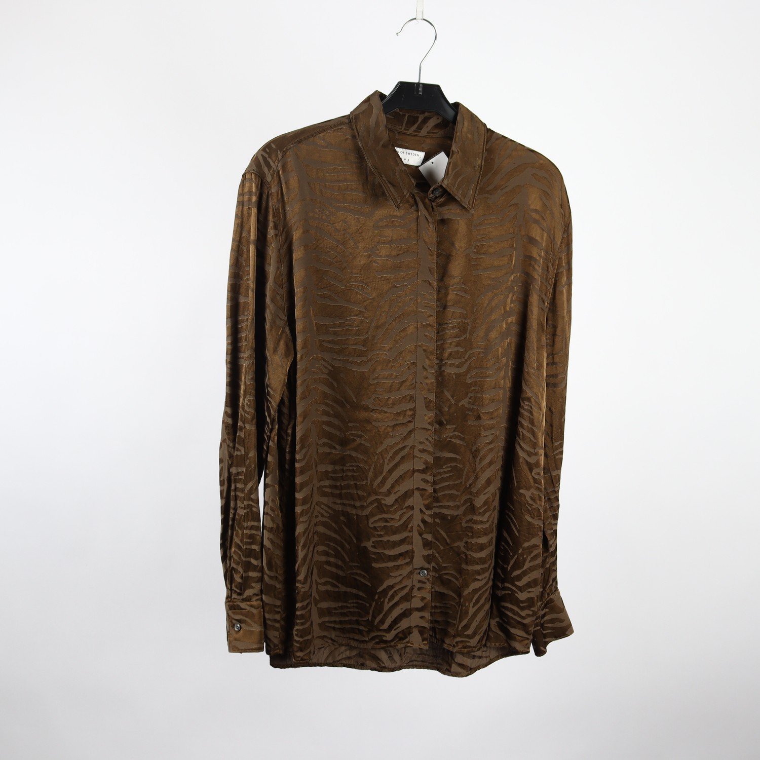Blus, Tiger of Sweden, brun, mönstrad, stl. 44