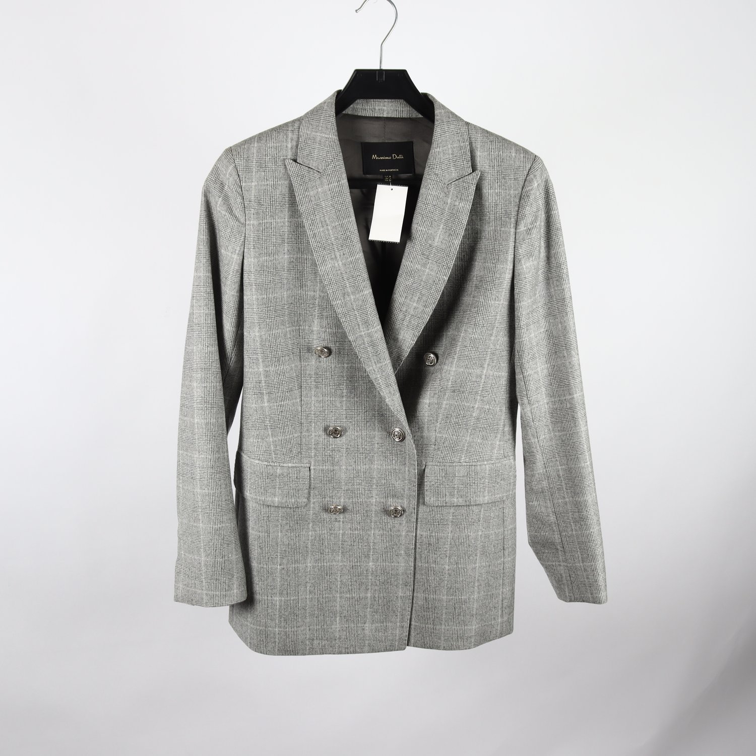 Kavaj, Massimo Dutti, grå, ull, stl. 38