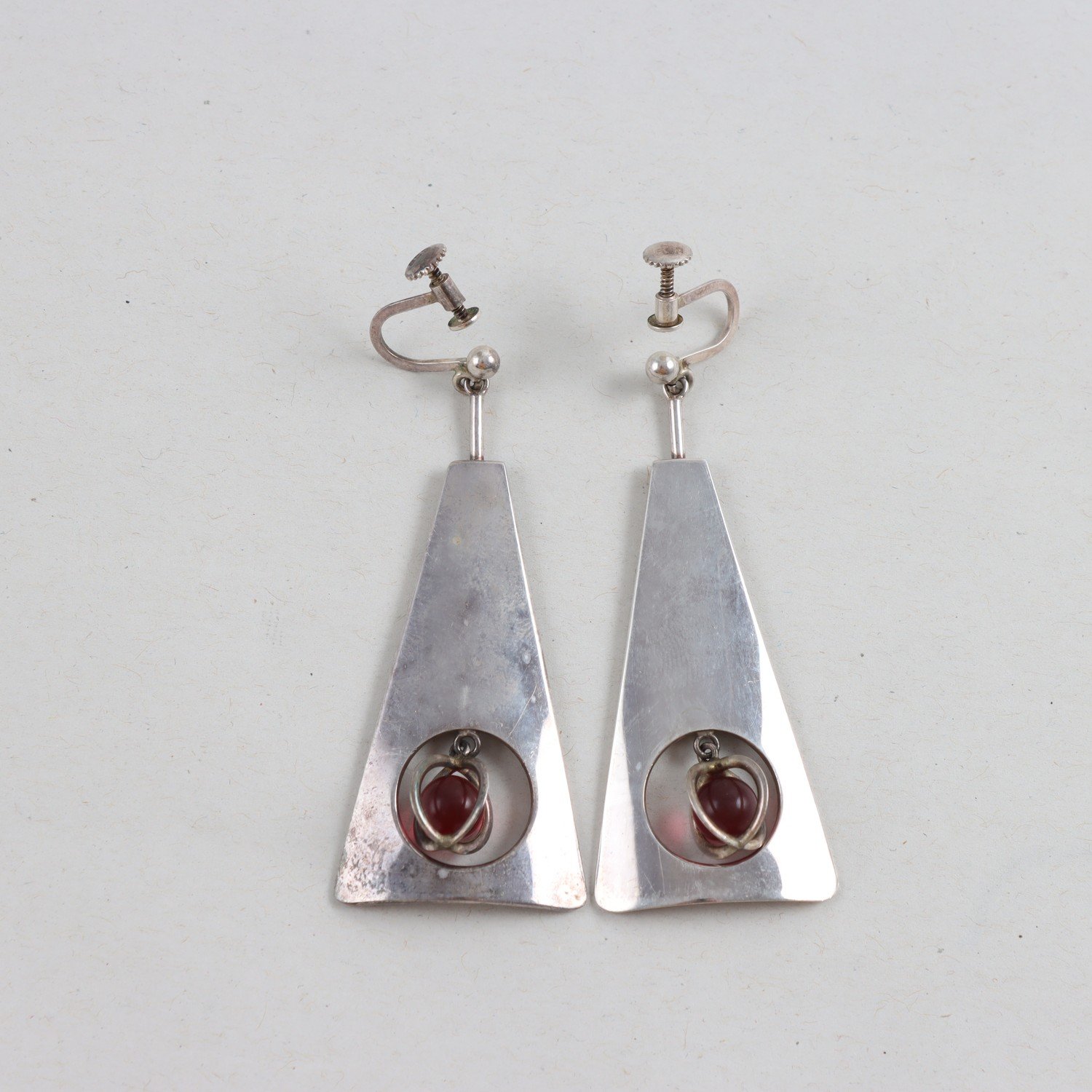 Örhängen, Silver, Glas, Brv: 14,6g