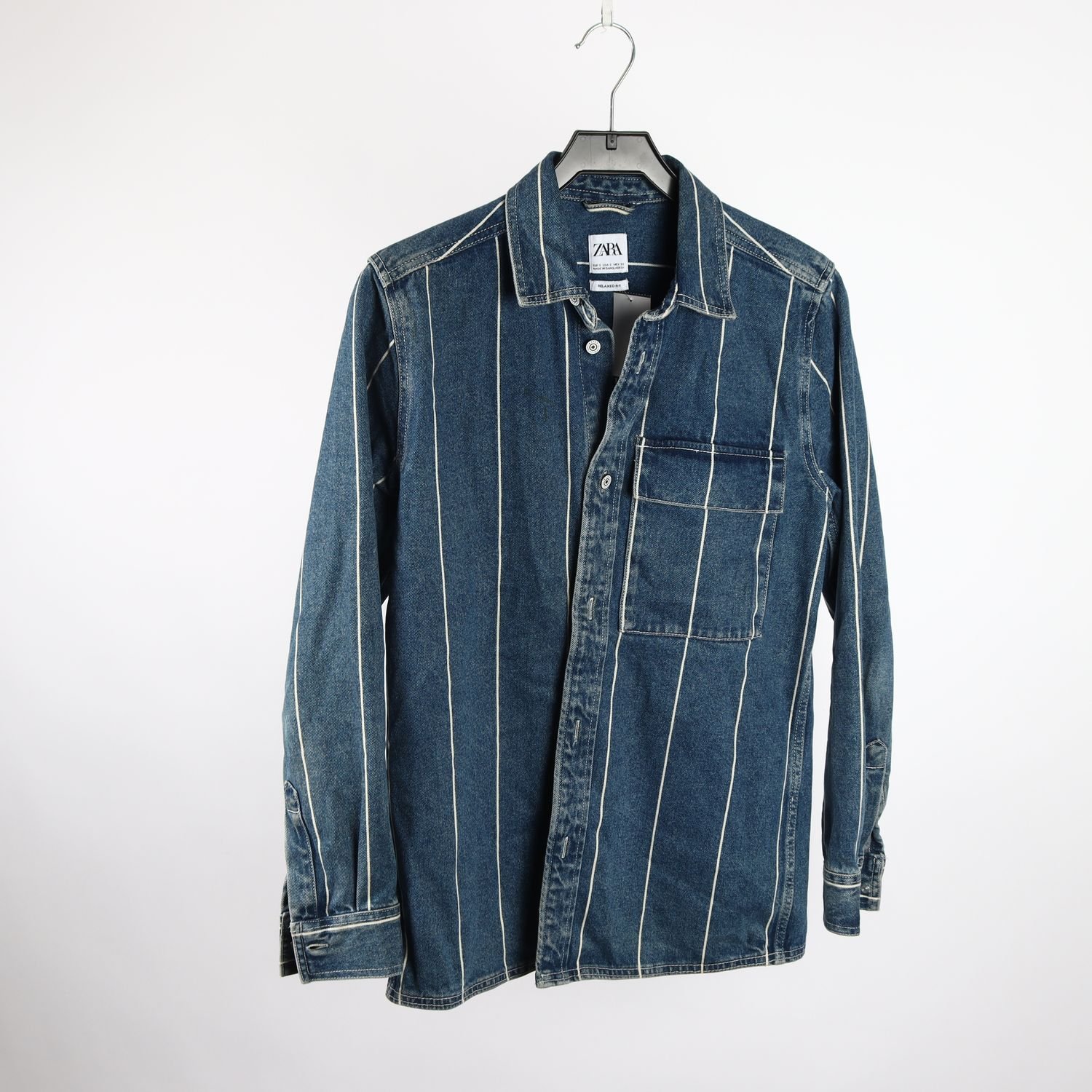 Jeansskjorta, Zara, blå, stl. S