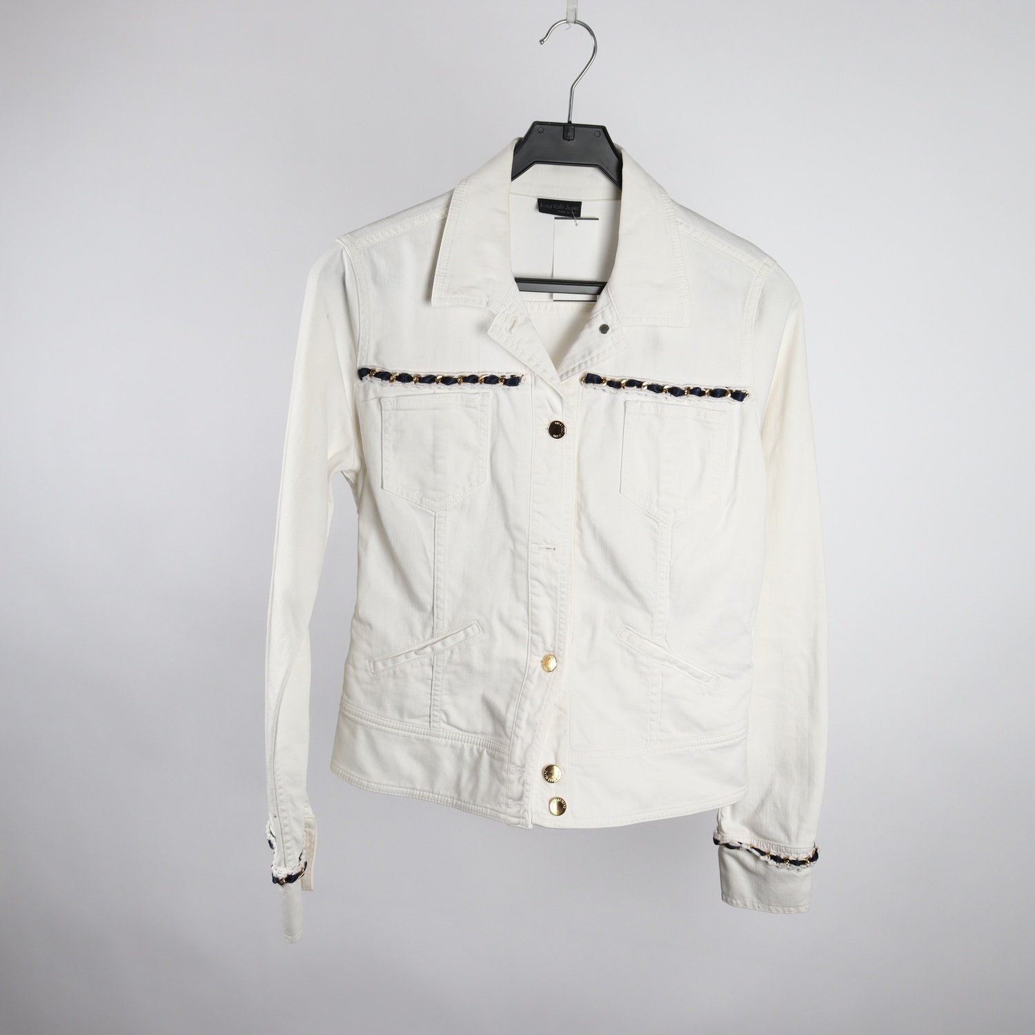 Jeansjacka, Lisa Walli. vit, stl. 42