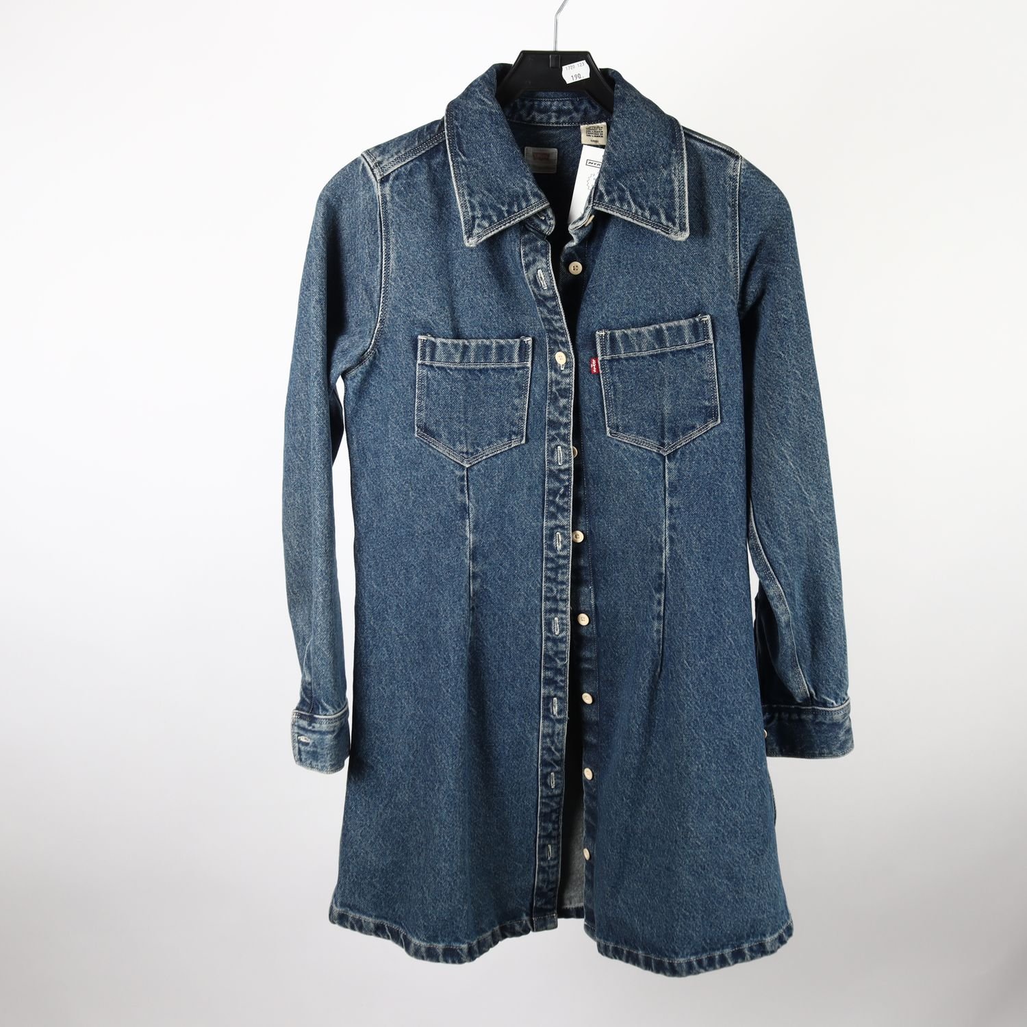 Klänning, Levis, blå, jeans, stl. S