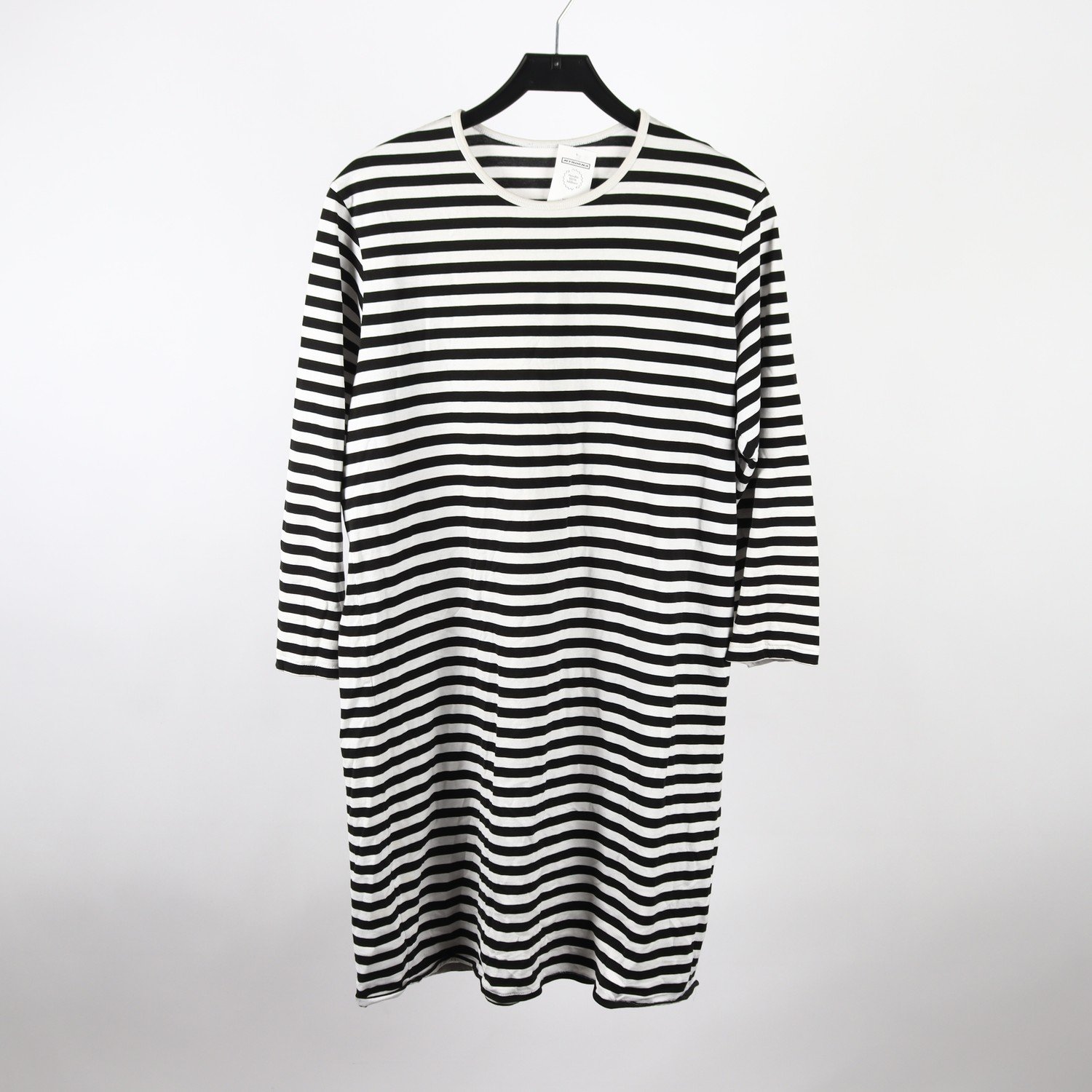 Klänning, Marimekko, svart, vit, randig, st ca. M/L