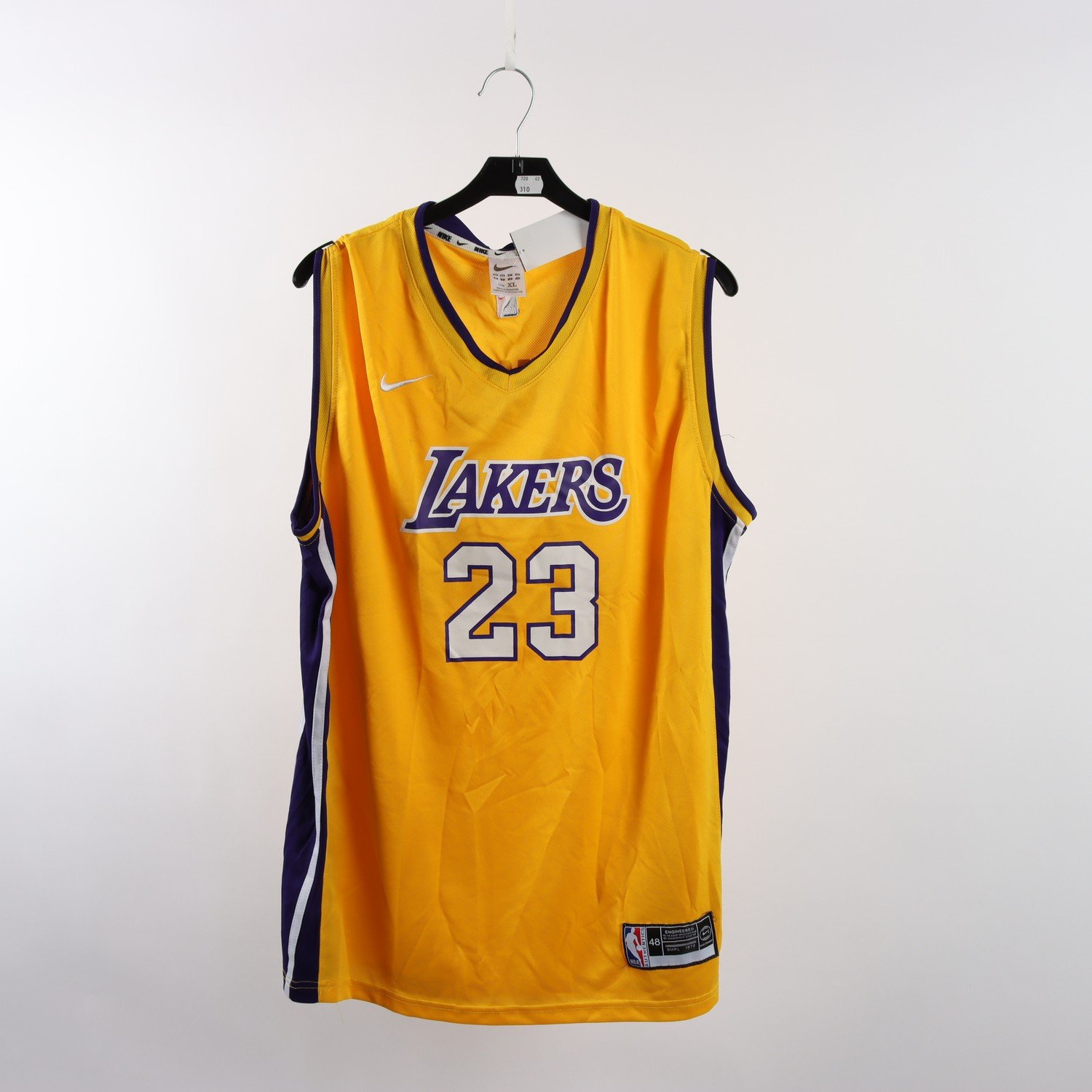 Basketlinne, Nike, Lakers, James 23, gul, lila, stl. XL
